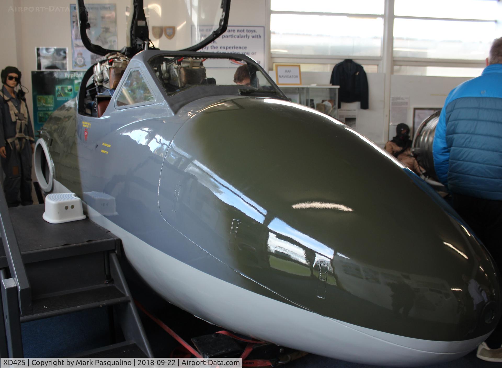 XD425, 1954 De Havilland DH.115 Vampire T.11 C/N 15256, DH.115 Vampire T.11 at the Morayvia Aerospace Centre