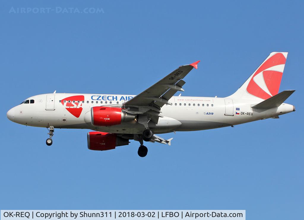 OK-REQ, 2011 Airbus A319-112 C/N 4713, Landing rwy 32L