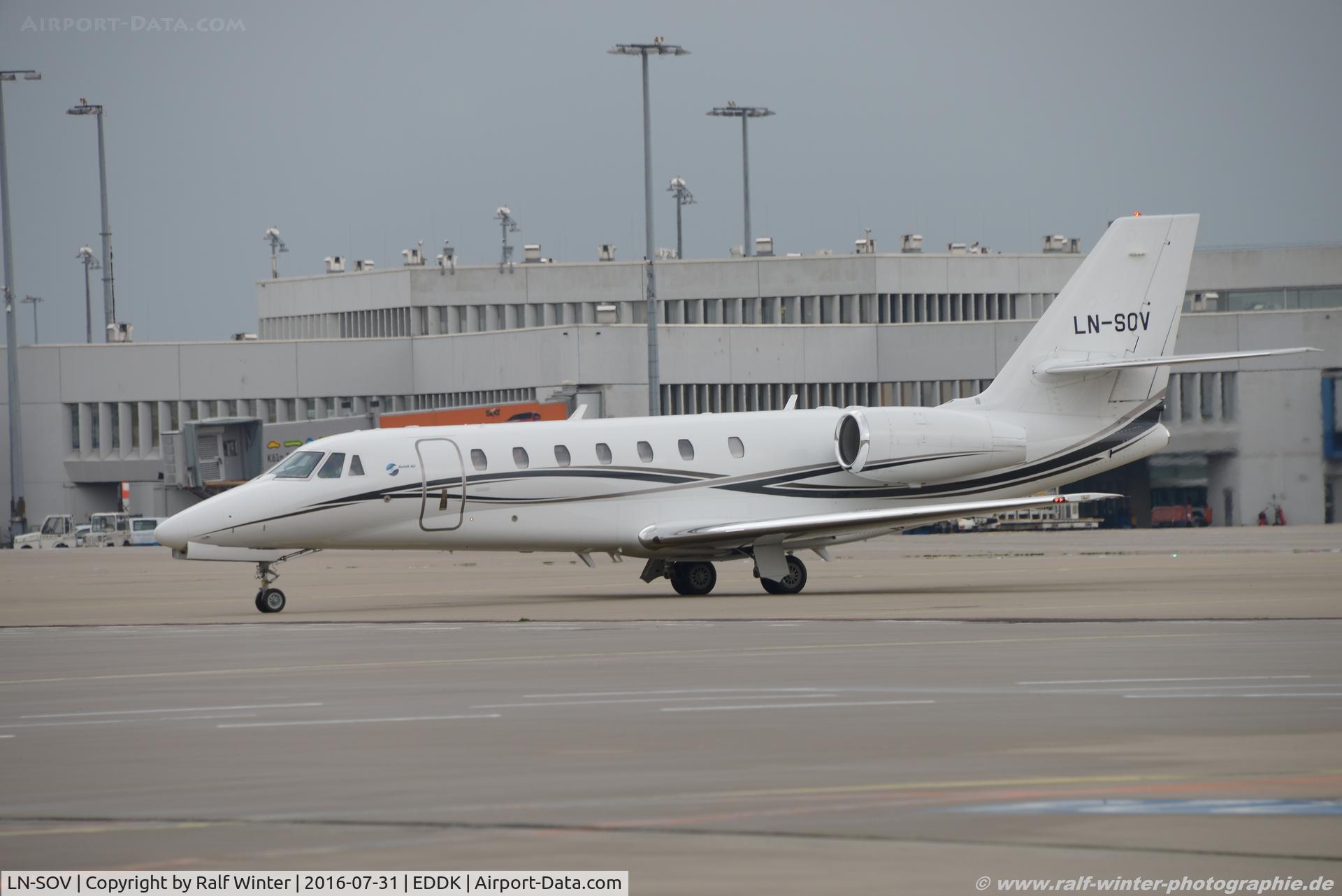 LN-SOV, 2007 Cessna 680 Citation Sovereign C/N 680-0183, Cessna 680 Citation Sovereign - MDT Sundt Air - 680-0183 - LN-SOV - 31.07.2016 - CGN