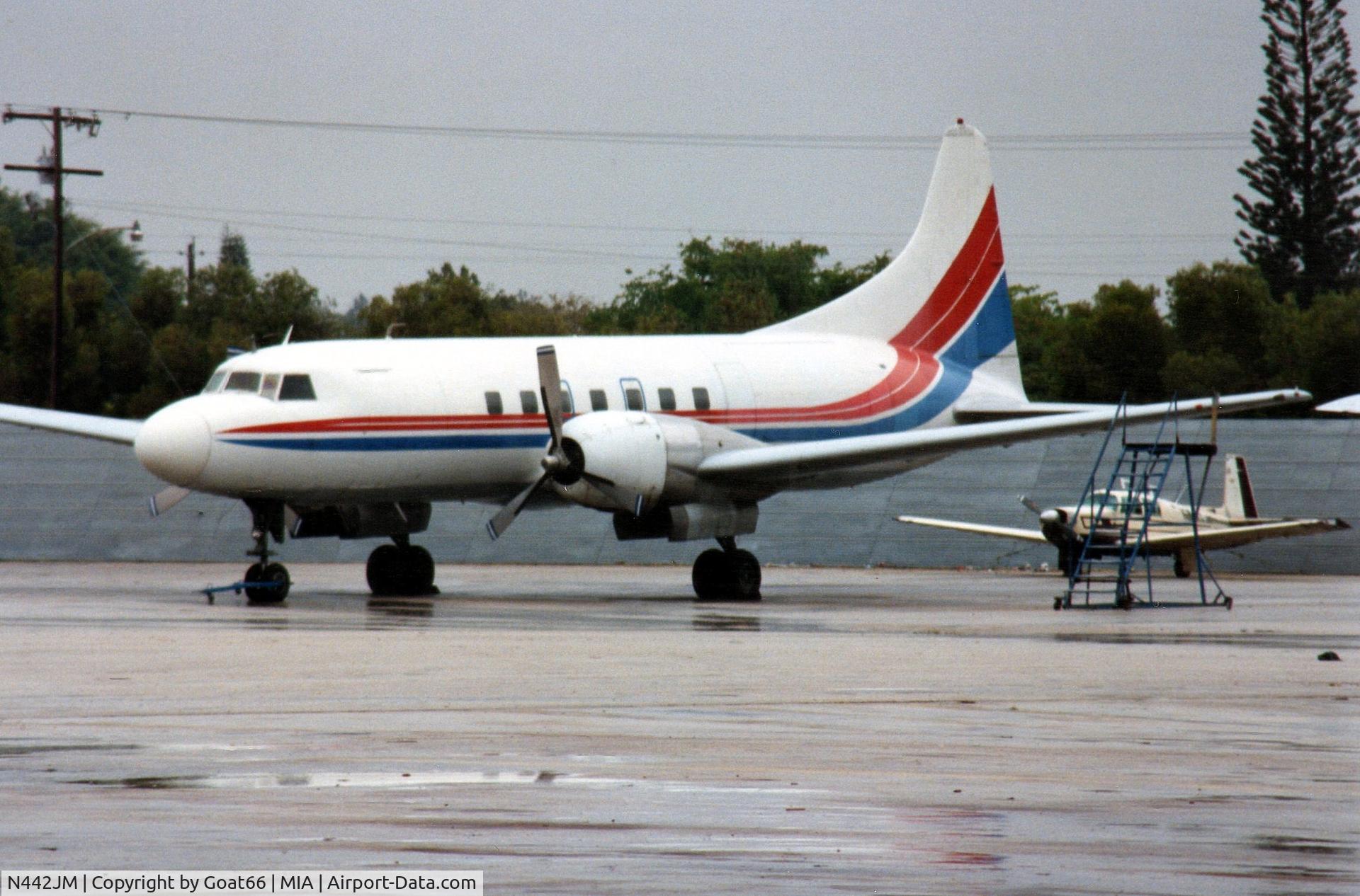 N442JM, 1957 Convair 440 Metropolitan C/N 438, Operating through Miami, March 1990
