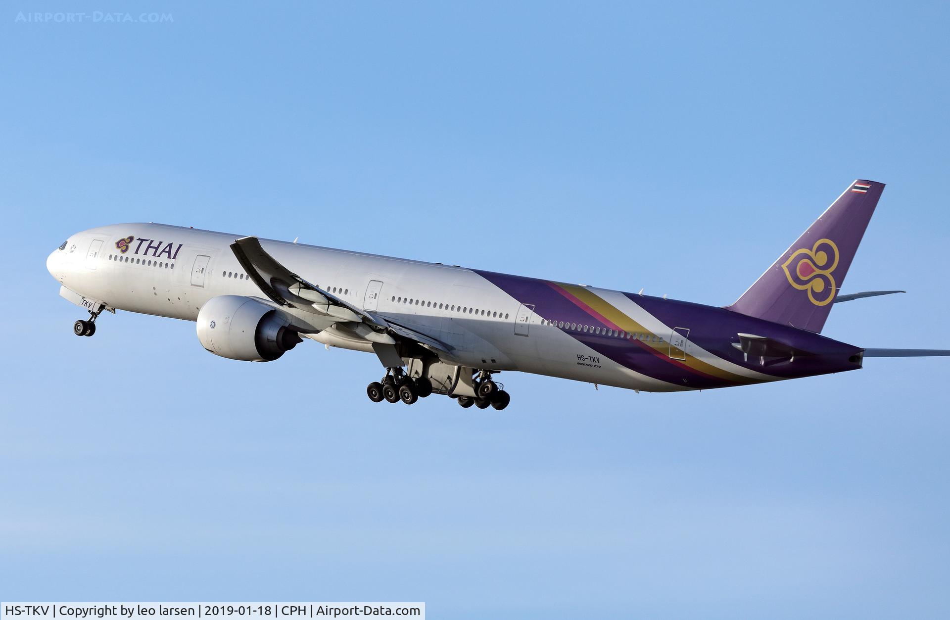 HS-TKV, 2014 Boeing 777-3D7/ER C/N 42111, Copenhagen 18.1.2019