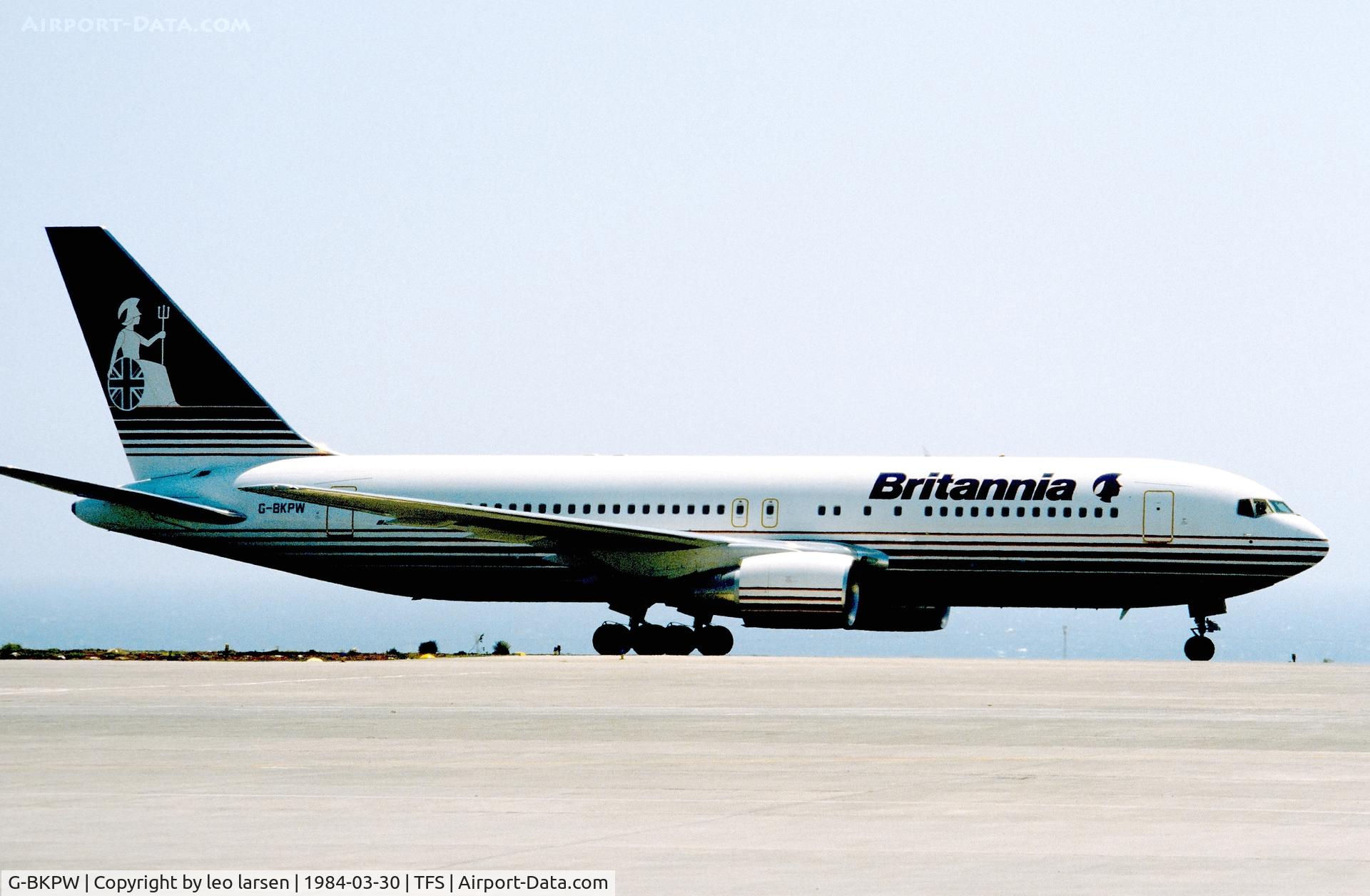 G-BKPW, 1983 Boeing 767-204 C/N 22980, Tenerife 30.3.1984