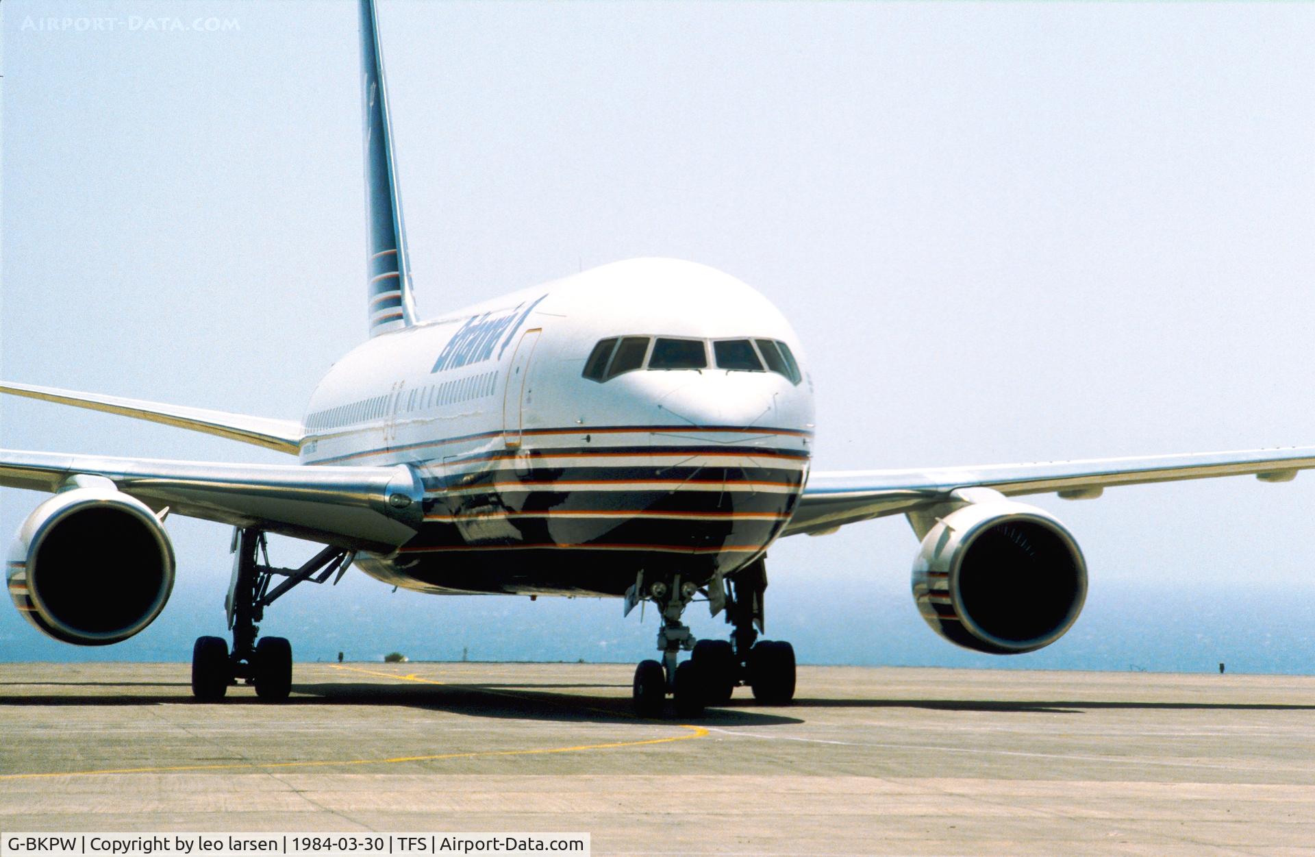 G-BKPW, 1983 Boeing 767-204 C/N 22980, Tenerife 30.3.1984