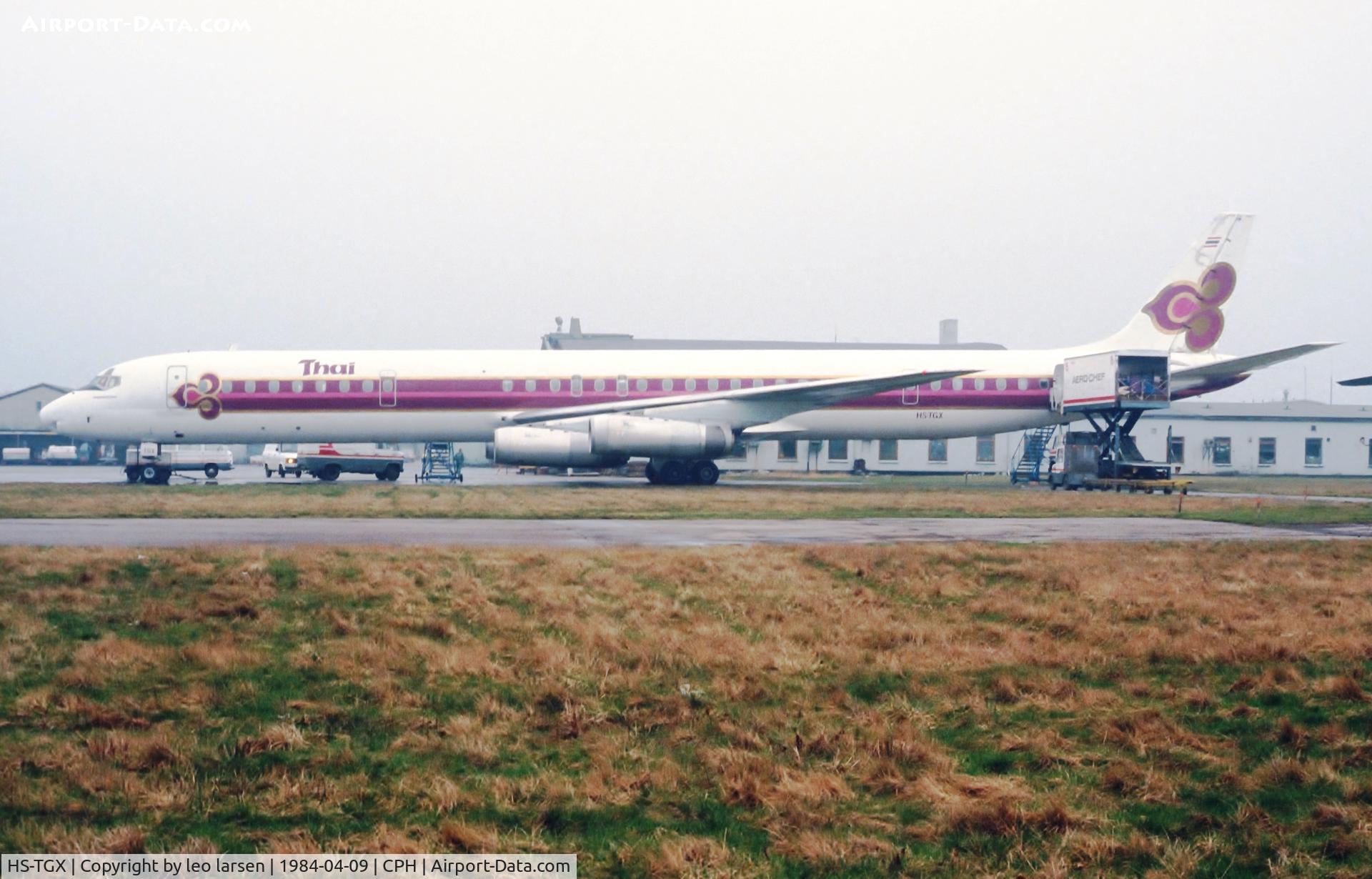 HS-TGX, 1968 Douglas DC-8-63 C/N 45923, Copenhagen 9.4.1984