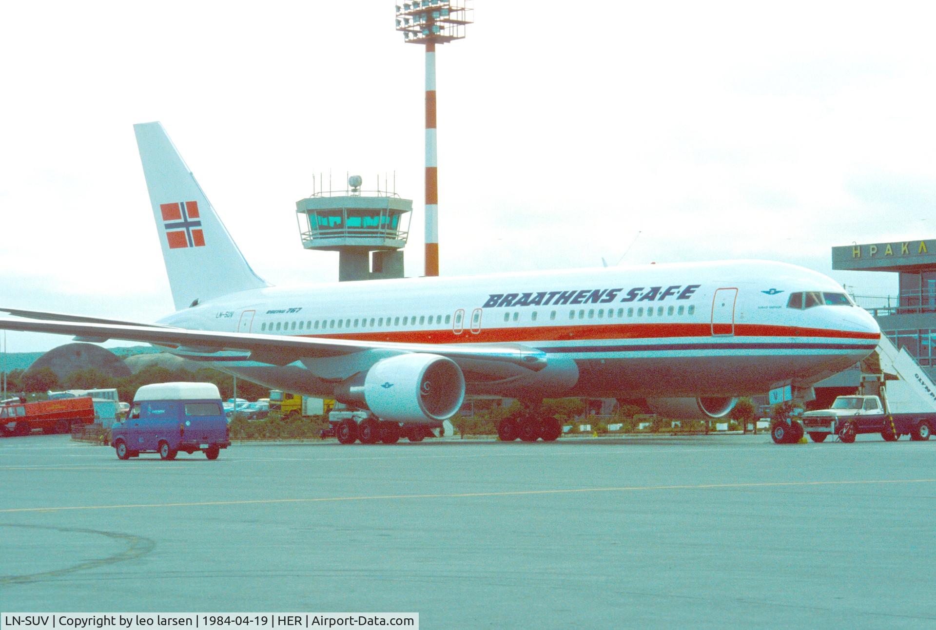 LN-SUV, 1984 Boeing 767-205 C/N 23057, Heraklion 19.4.1984