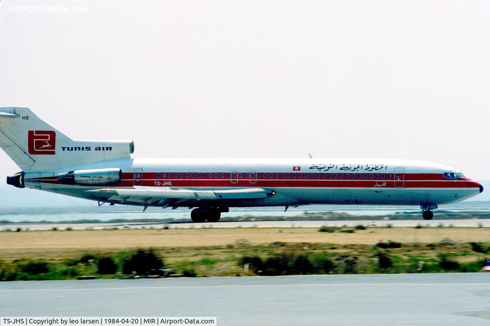TS-JHS, 1976 Boeing 727-2H3 C/N 21234, Monastirn 20.4.1984