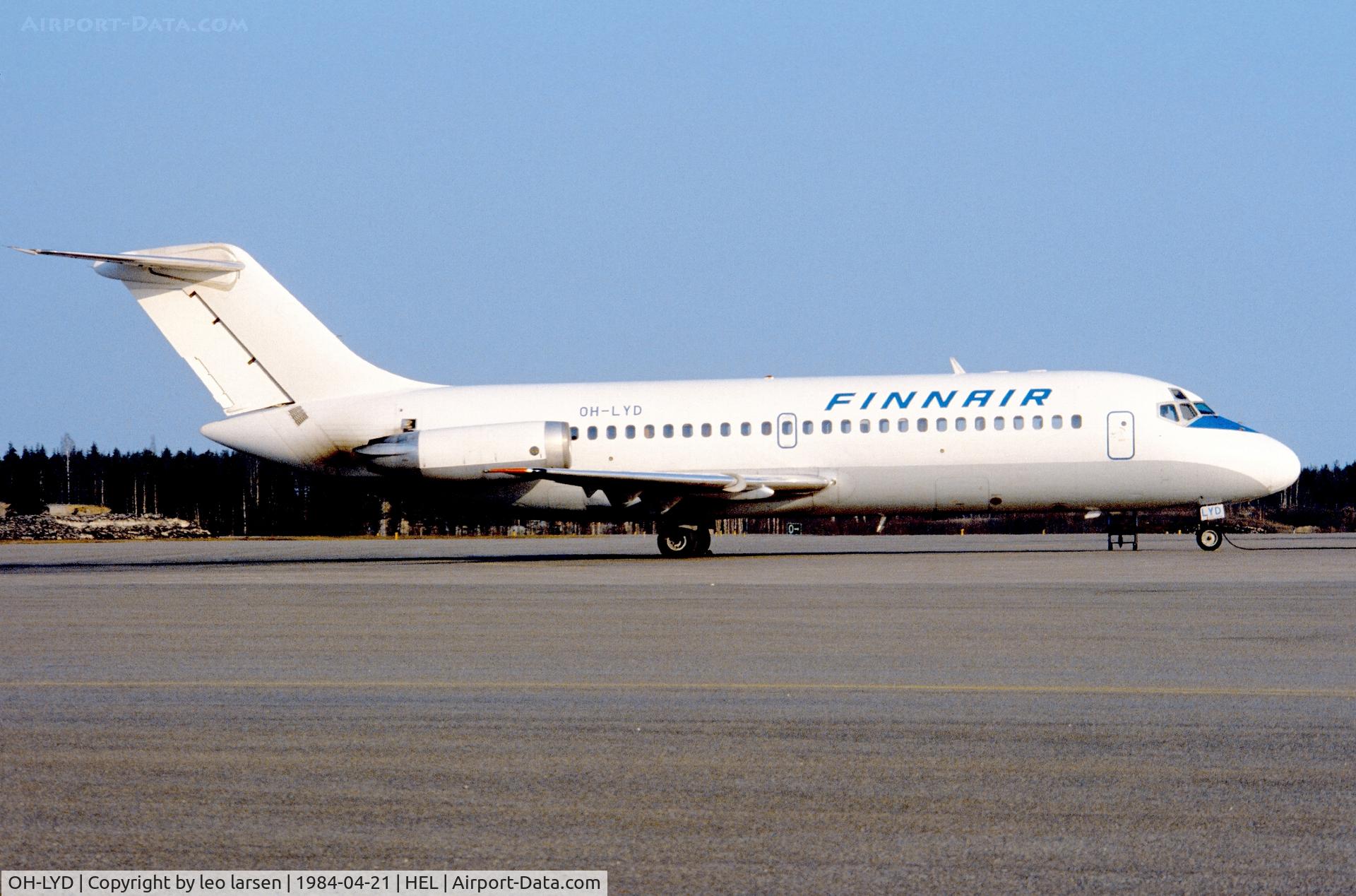 OH-LYD, 1966 Douglas DC-9-14 C/N 45725, Helsinki 21.4.1984