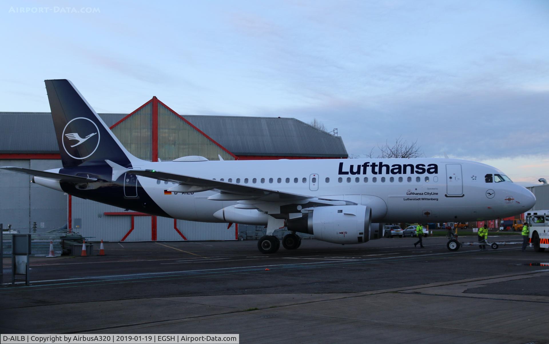 D-AILB, 1996 Airbus A319-114 C/N 610, 2nd A319 in the new livery and first for Lufthansa Cityline