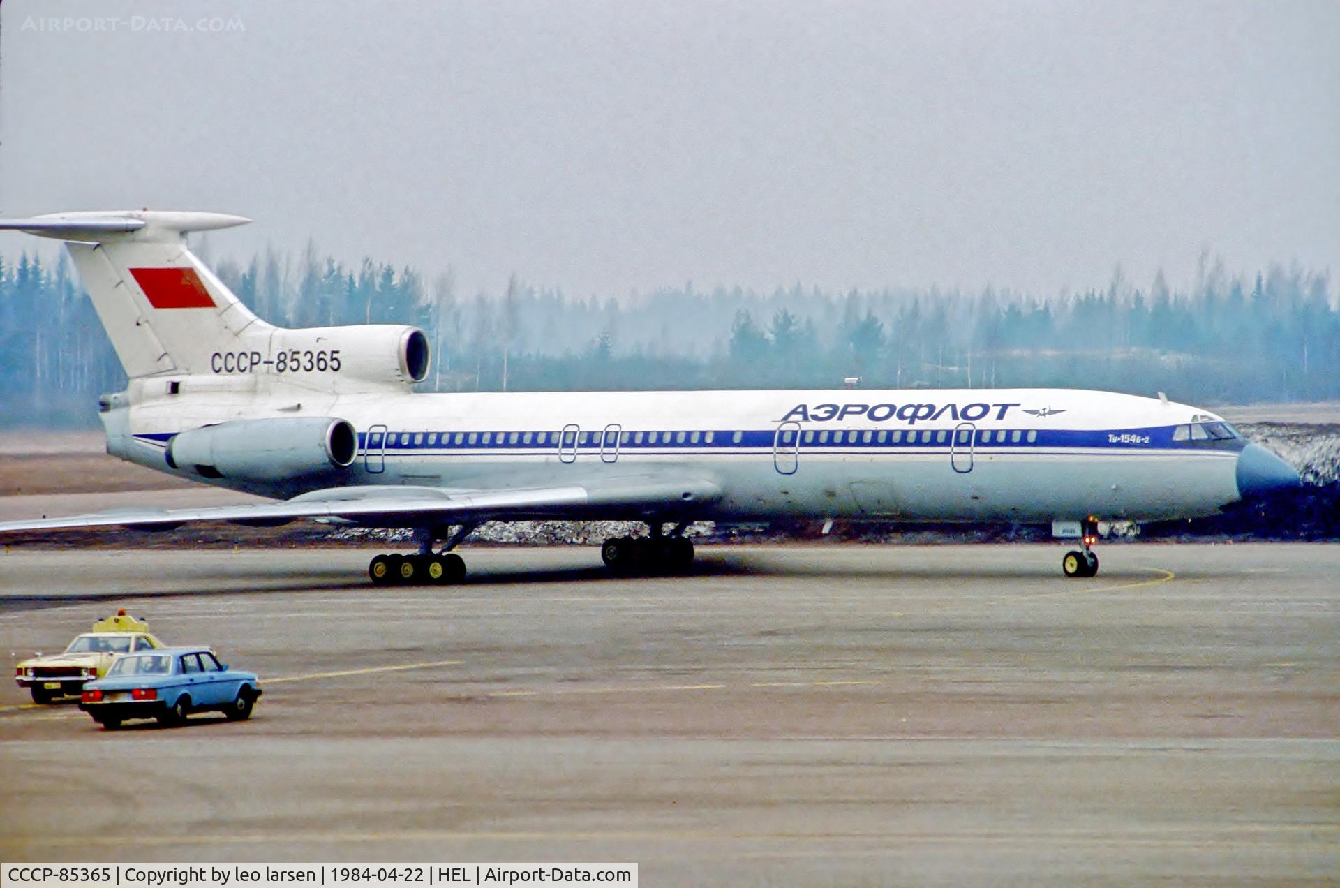 CCCP-85365, 1979 Tupolev Tu-154B-2 C/N 79A365, Helsinki 22.4.1984