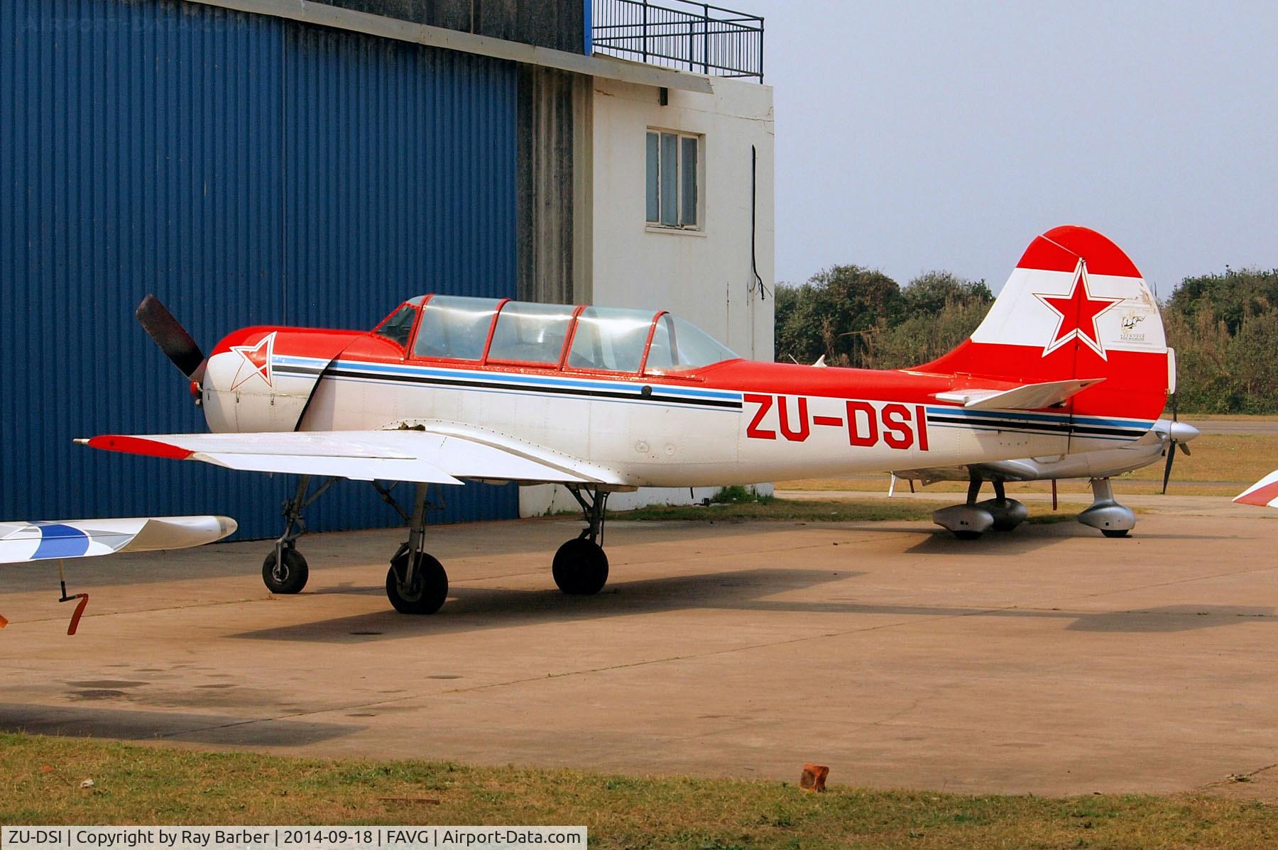 ZU-DSI, Bacau Yak-52 C/N 845009, ZU-DSI   Yakovlev Yak-52 [845009] Durban-Virginia~ZS 18/09/2014