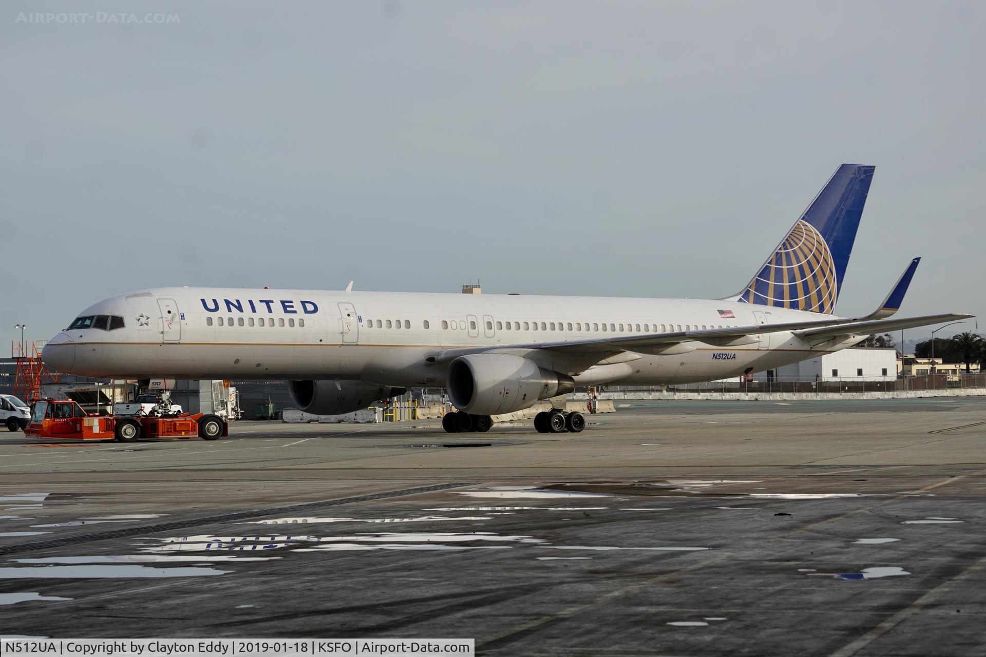 N512UA, 1990 Boeing 757-222 C/N 24809, SFO 2019.
