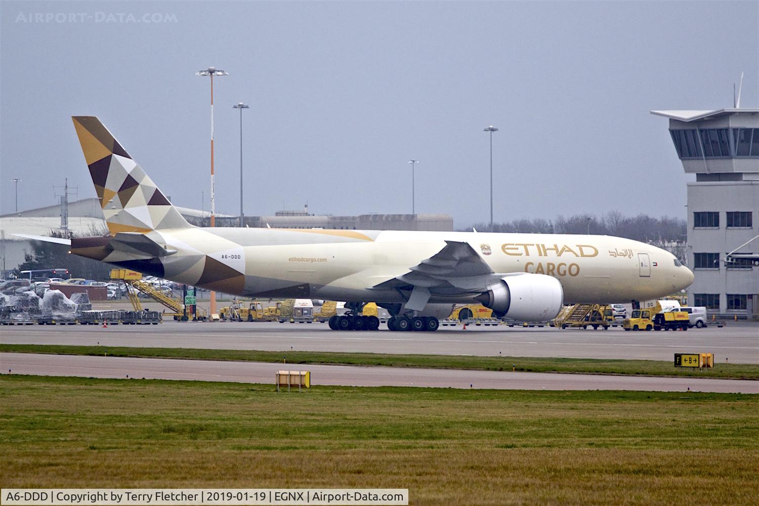 A6-DDD, 2016 Boeing 777-FFX C/N 62744, At East Midlands Airport