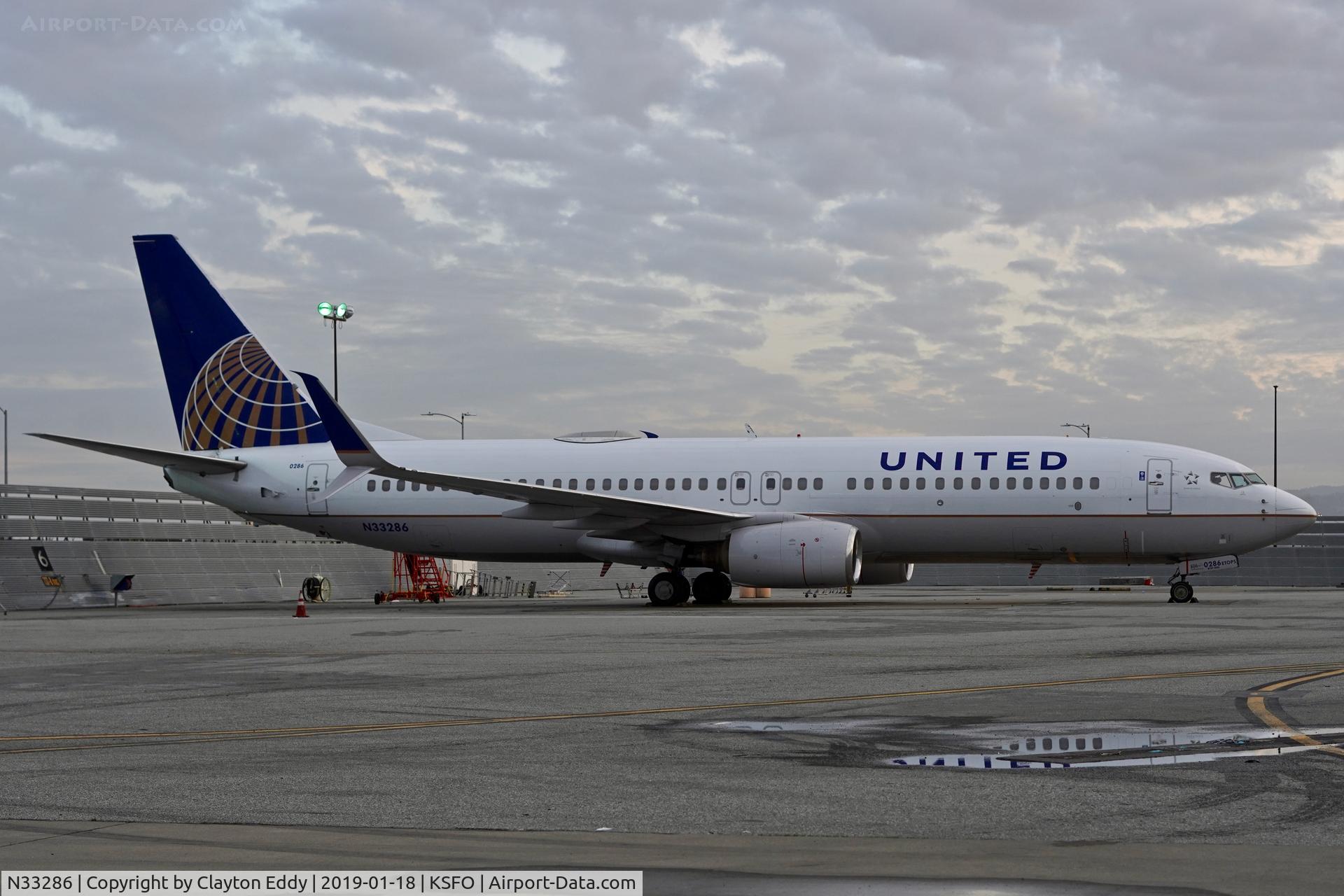 N33286, 2004 Boeing 737-824 C/N 31600, SFO 2019.