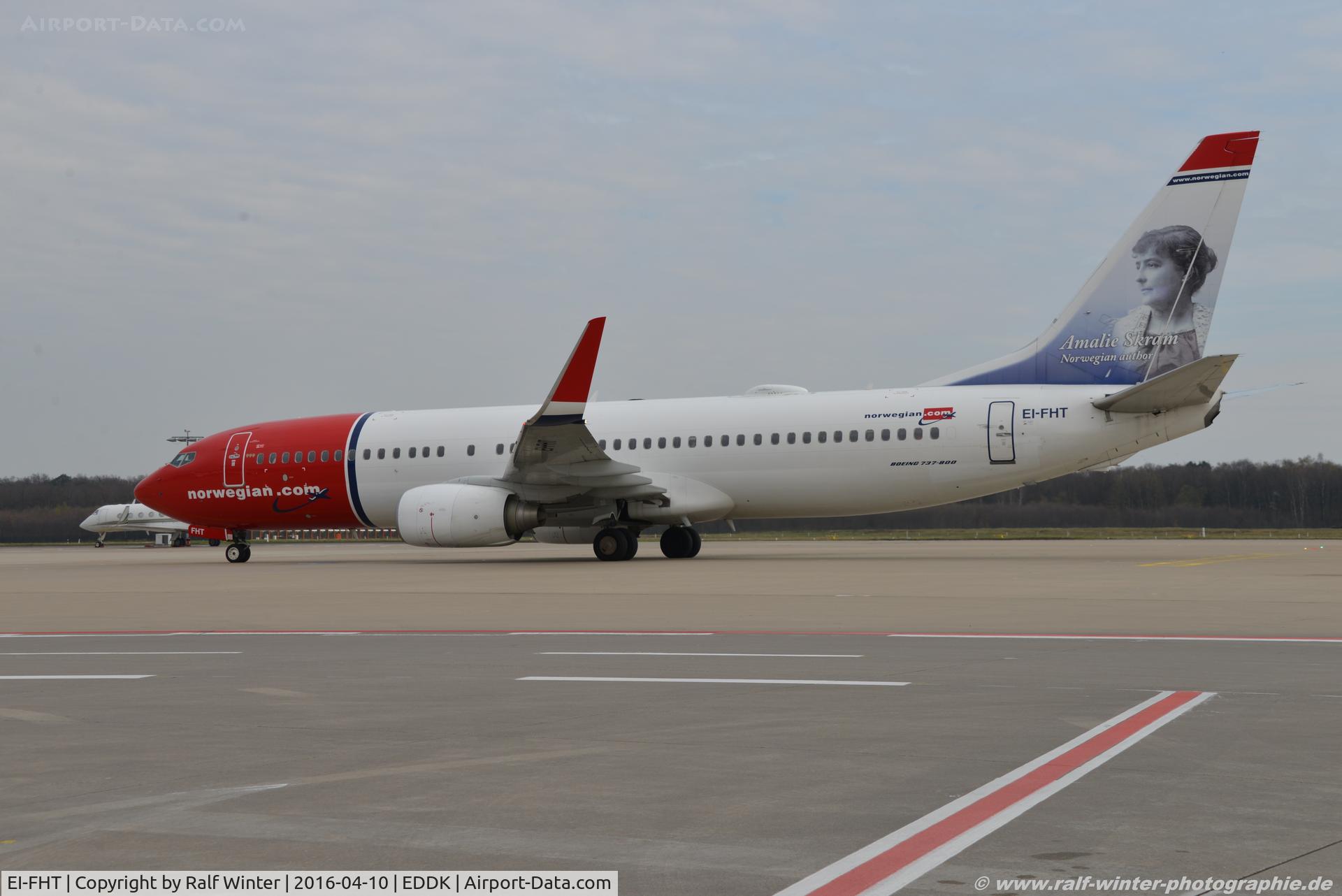 EI-FHT, 2011 Boeing 737-8JP C/N 40867, Boeing 737-8JP(W) - IBK Norwegian Air International 'Amalie Skram' - 40867 - EI-FHT - 10.04.2016 - CGN