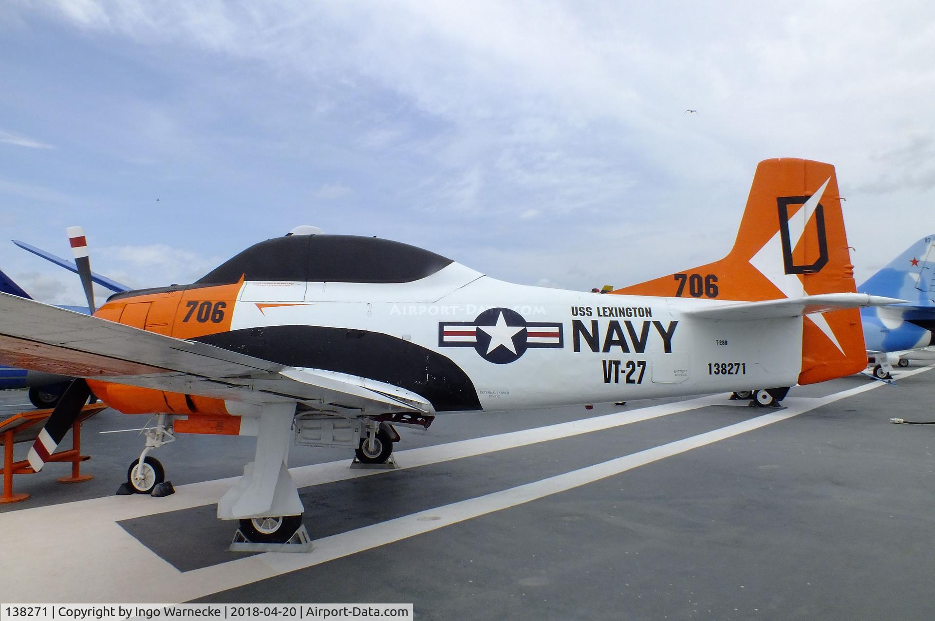 138271, North American T-28B Trojan C/N 200-342, North American T-28B Trojan at the USS Lexington Museum, Corpus Christi TX