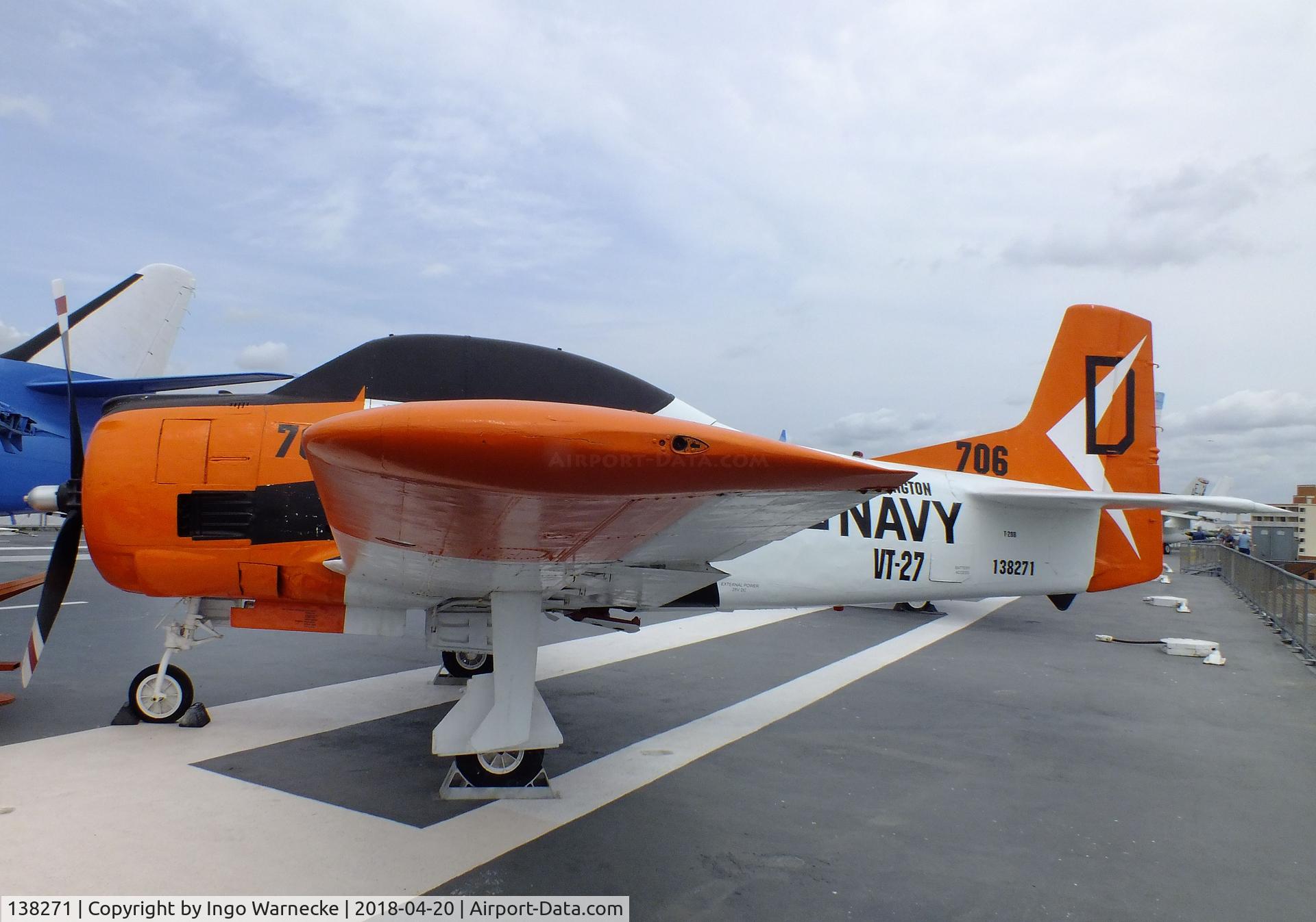 138271, North American T-28B Trojan C/N 200-342, North American T-28B Trojan at the USS Lexington Museum, Corpus Christi TX