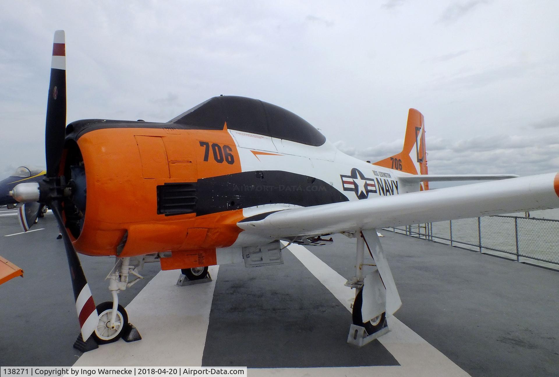 138271, North American T-28B Trojan C/N 200-342, North American T-28B Trojan at the USS Lexington Museum, Corpus Christi TX