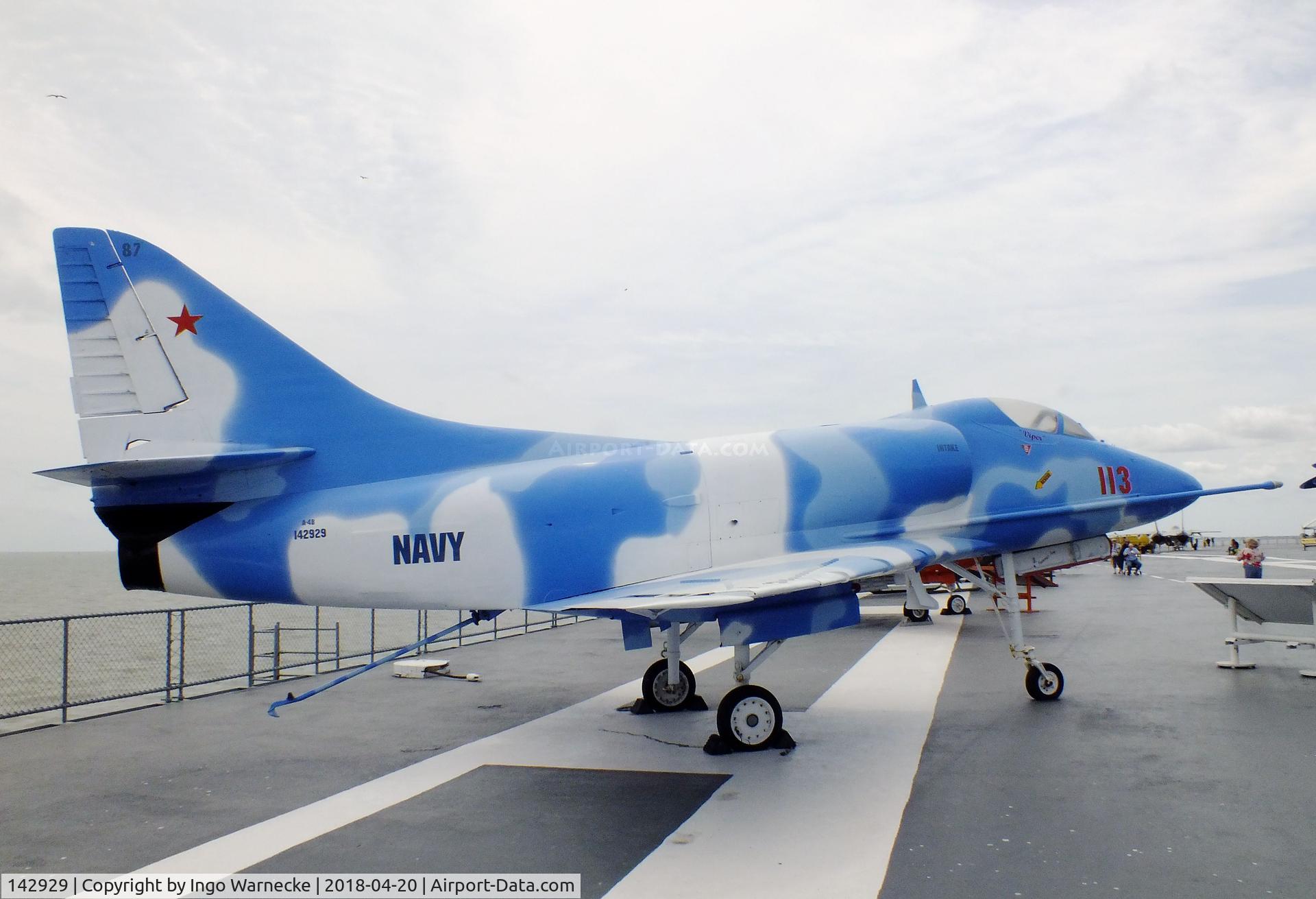 142929, Douglas A-4B Skyhawk C/N 11991, Douglas A-4B Skyhawk at the USS Lexington Museum, Corpus Christi TX