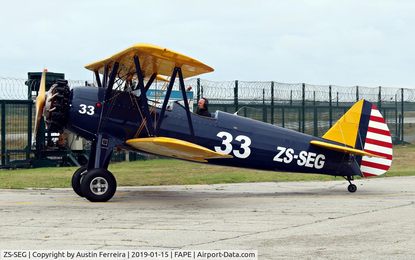 ZS-SEG, 1943 Boeing A75N1(PT17) C/N 75-4642, ZS-SEG Owned by Stu Davidson