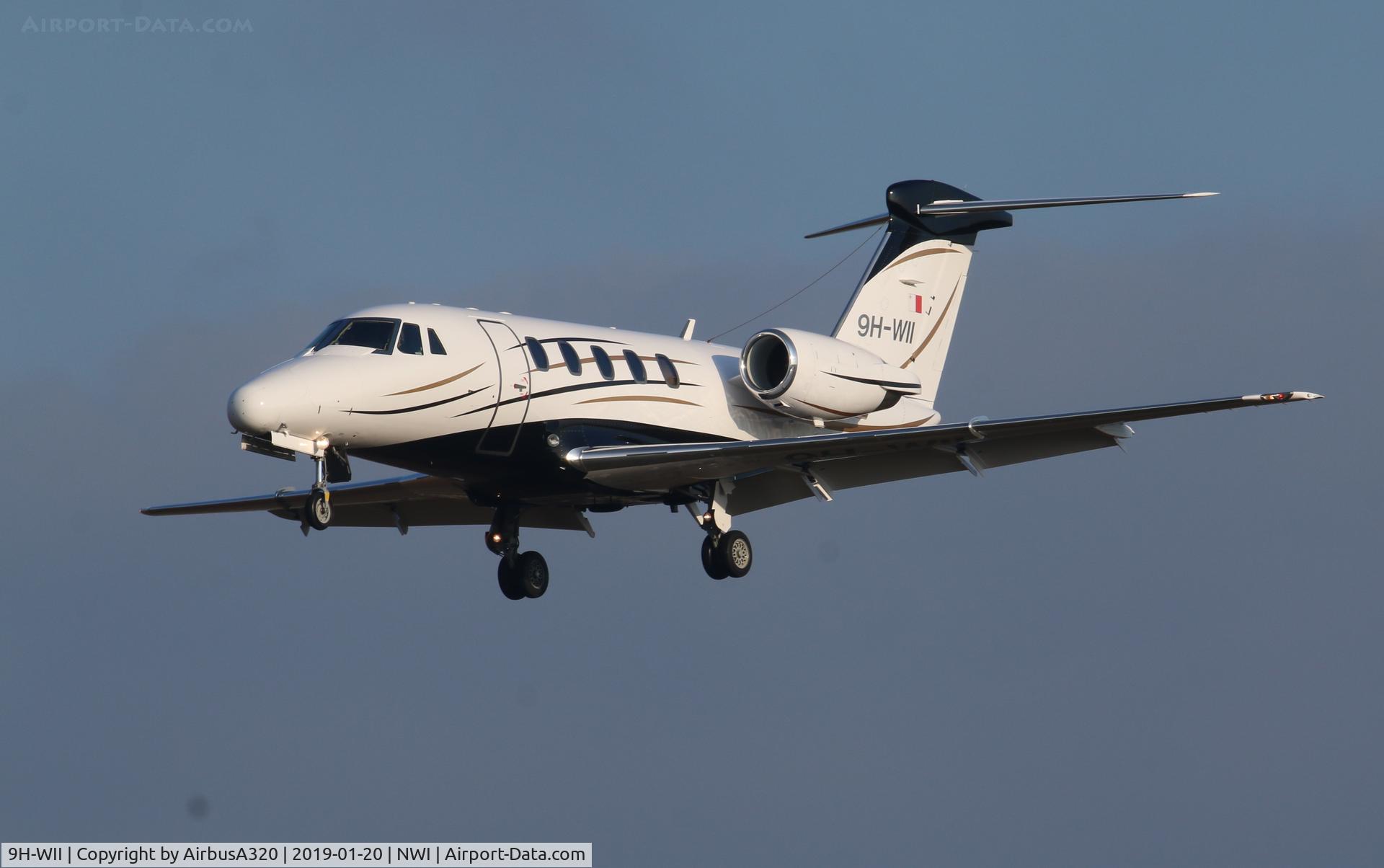 9H-WII, 1998 Cessna 650 Citation VII C/N 650-7090, Arriving at Norwich