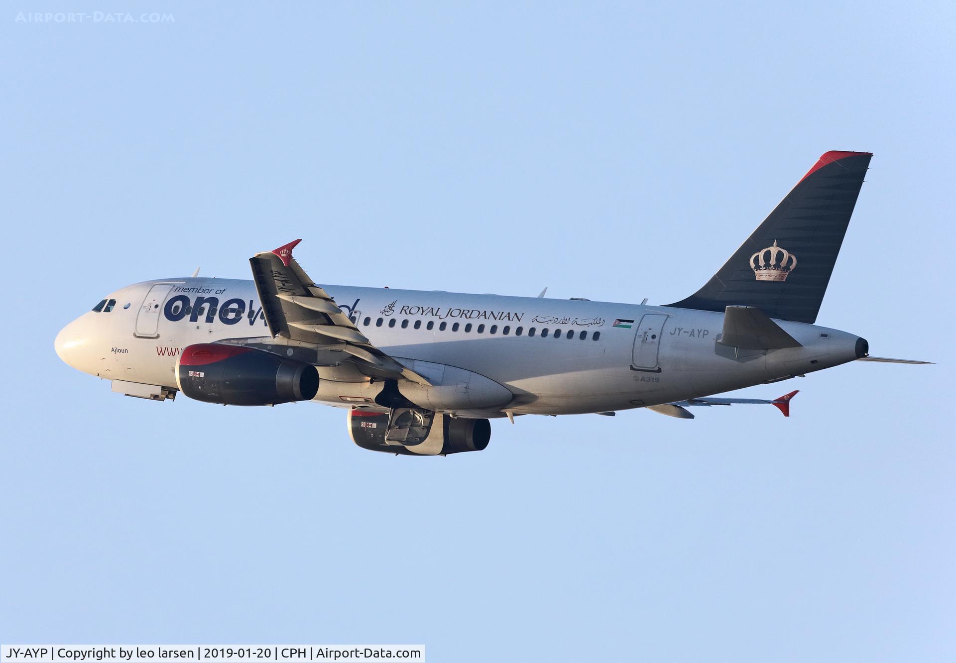 JY-AYP, 2009 Airbus A319-132 C/N 3832, Copenhagen 20.1.2019