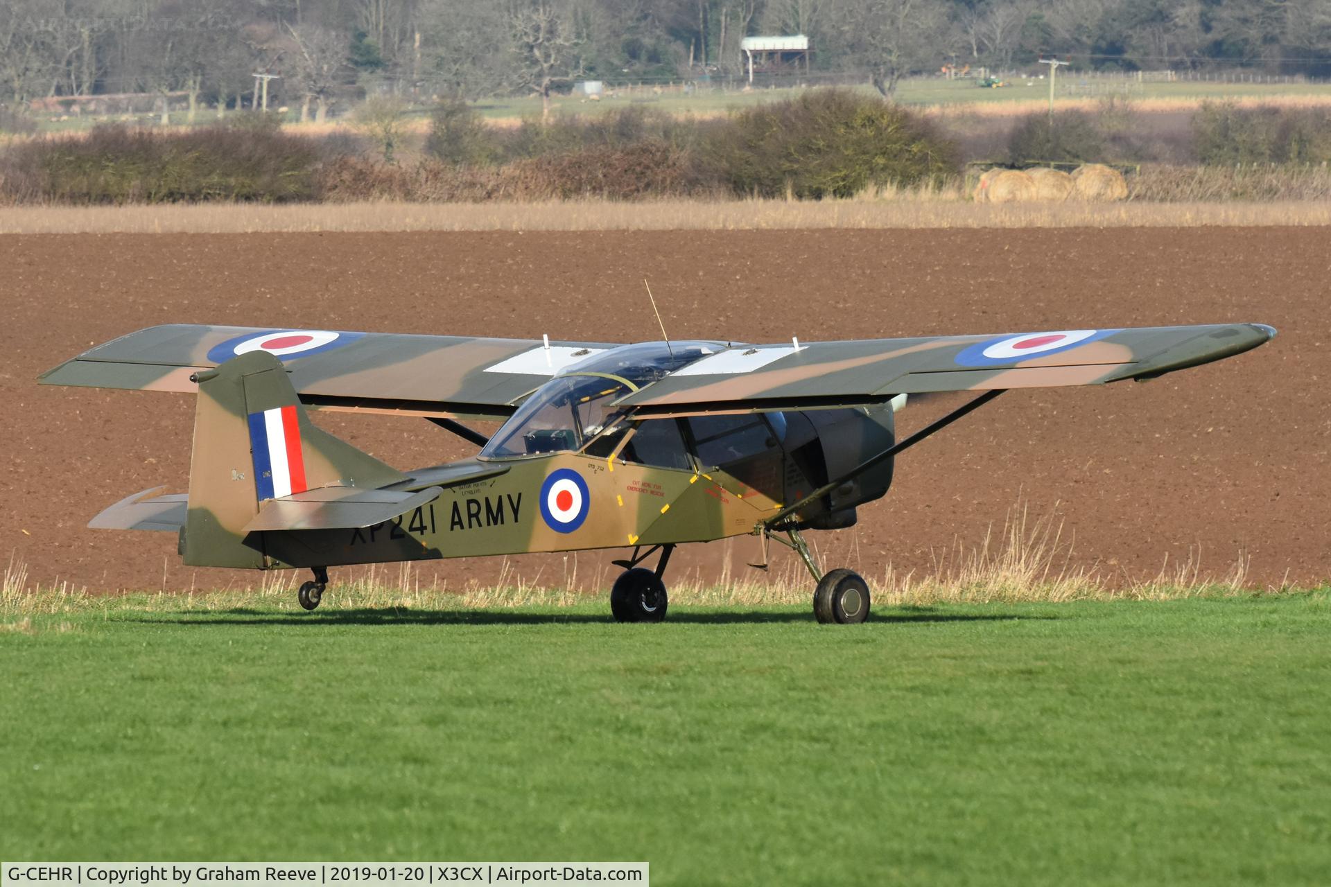 G-CEHR, 1960 Auster AOP.9 C/N B5/10/149, Departing from Northrepps.