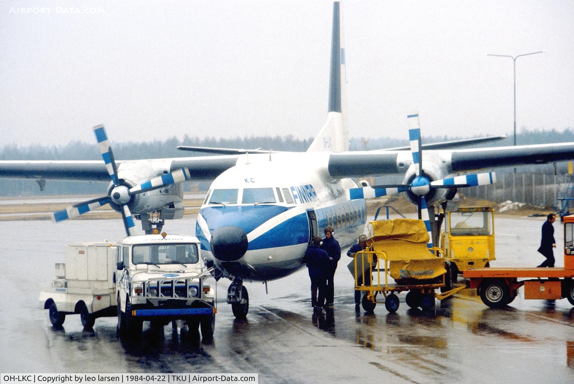 OH-LKC, 1964 Fokker F-27-200 C/N 10260, Turku 22.4.1984