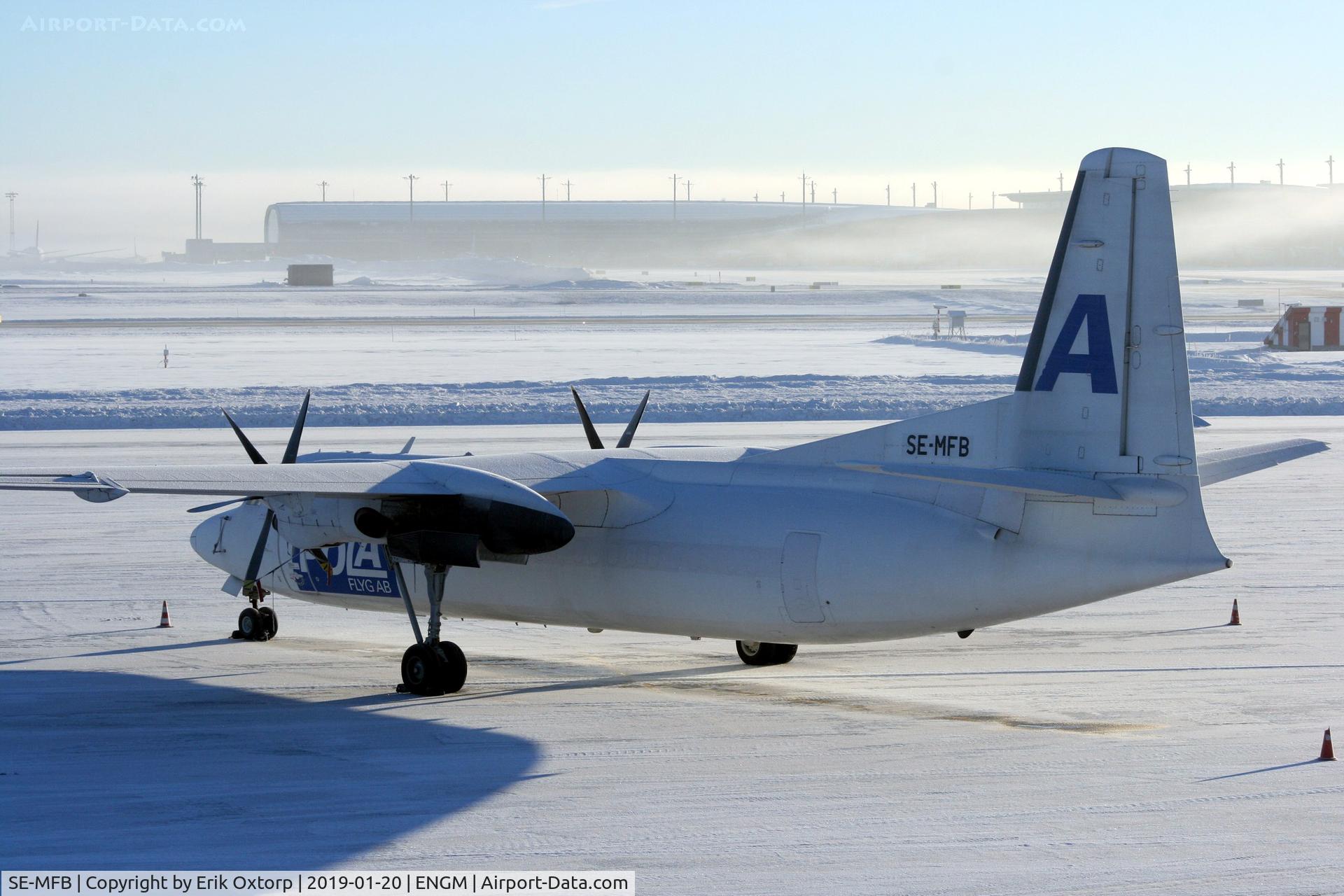 SE-MFB, 1992 Fokker 50 C/N 20252, SE-MFB in OSL