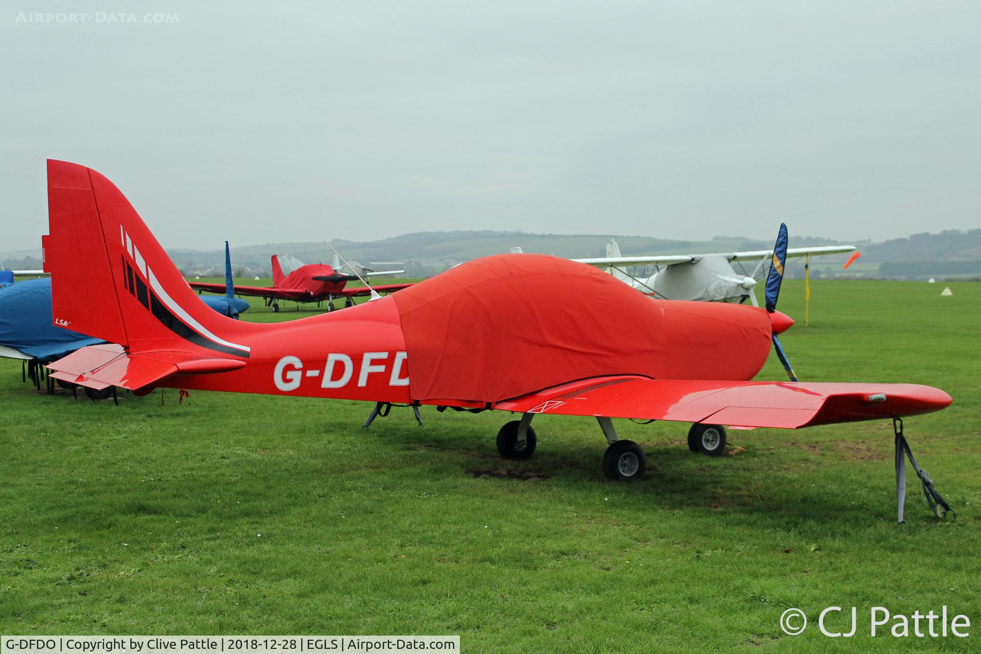 G-DFDO, 2016 Evektor EV-97 Eurostar SL C/N 2016-4229, Parked up at Old Sarum under wraps