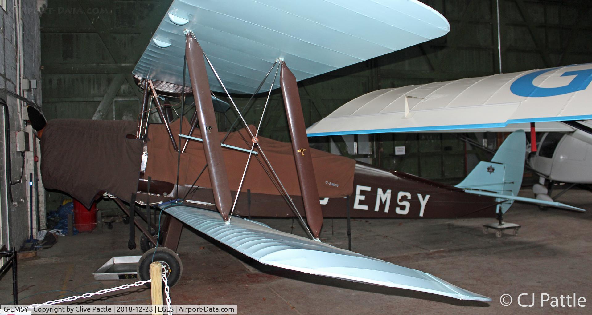 G-EMSY, 1940 De Havilland DH-82A Tiger Moth II C/N 83666, Hangared in the BDAC hangar at Old Sarum