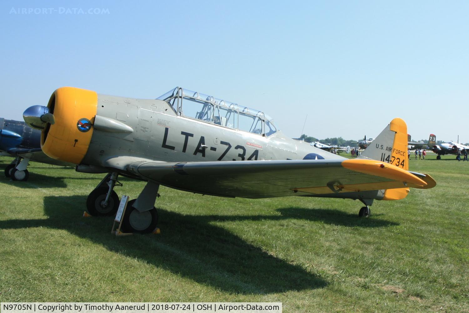 N9705N, 1952 North American T-6G Texan C/N 182-421, 1952 North American T-6G Texan, c/n: 182-421
