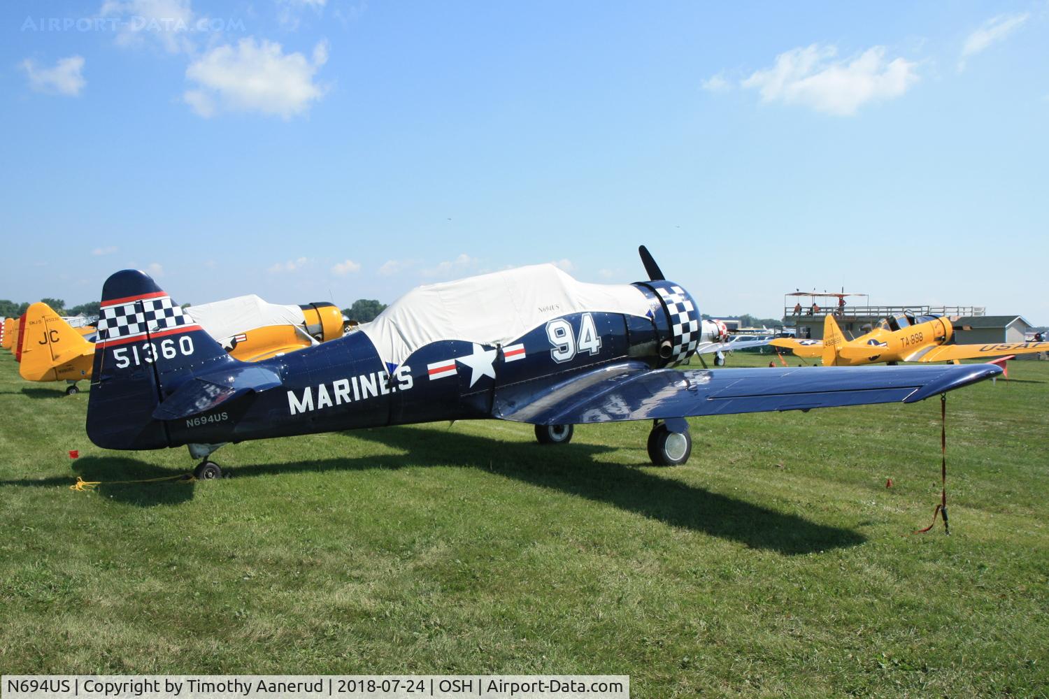 N694US, 1943 North American SNJ-4 Texan C/N 88-13627, 1943 North American SNJ-4, c/n: 88-13627