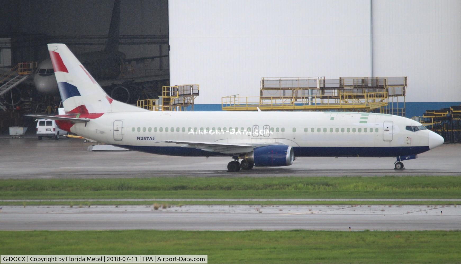 G-DOCX, 1993 Boeing 737-436 C/N 25857, British 737-400 with temp reg N257AJ