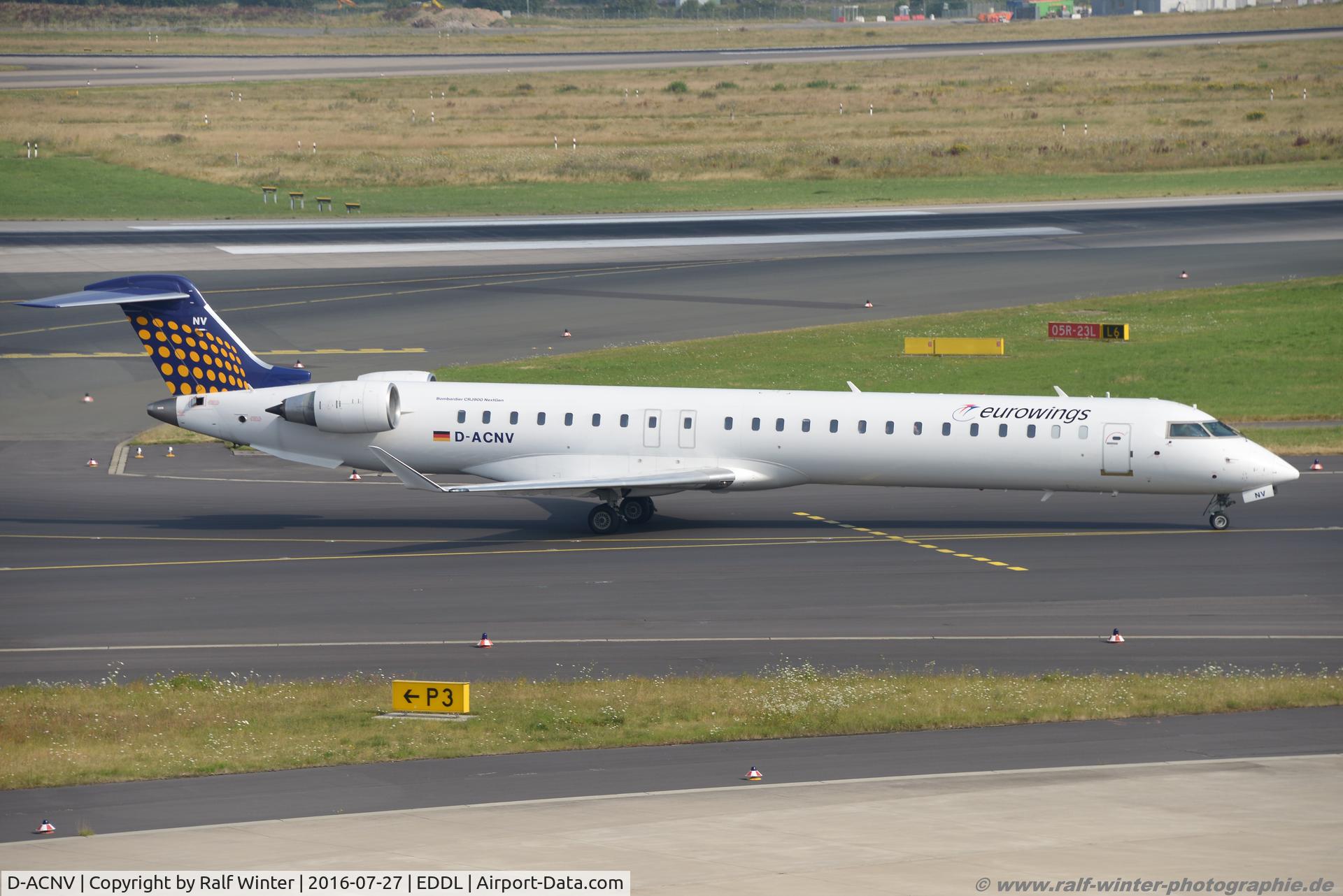 D-ACNV, 2011 Bombardier CRJ-900LR (CL-600-2D24) C/N 15268, Bombardier CL-600-2D24 CRJ-900 - EW EWG Eurowings Lufthansa Regional - 15268 - D-ACNV - 27.07.2016 - DUS