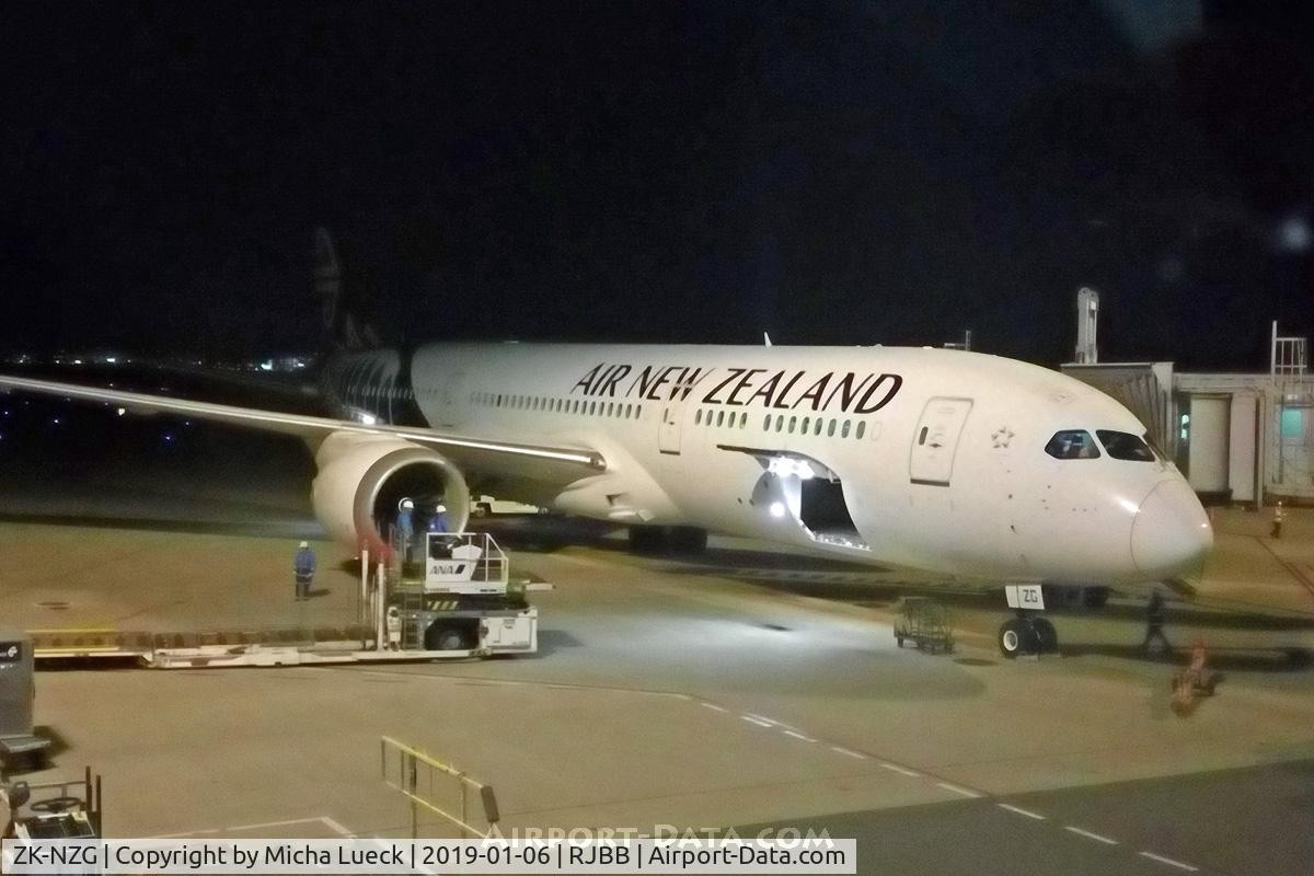 ZK-NZG, 2014 Boeing 787-9 Dreamliner Dreamliner C/N 37963, At Kansai