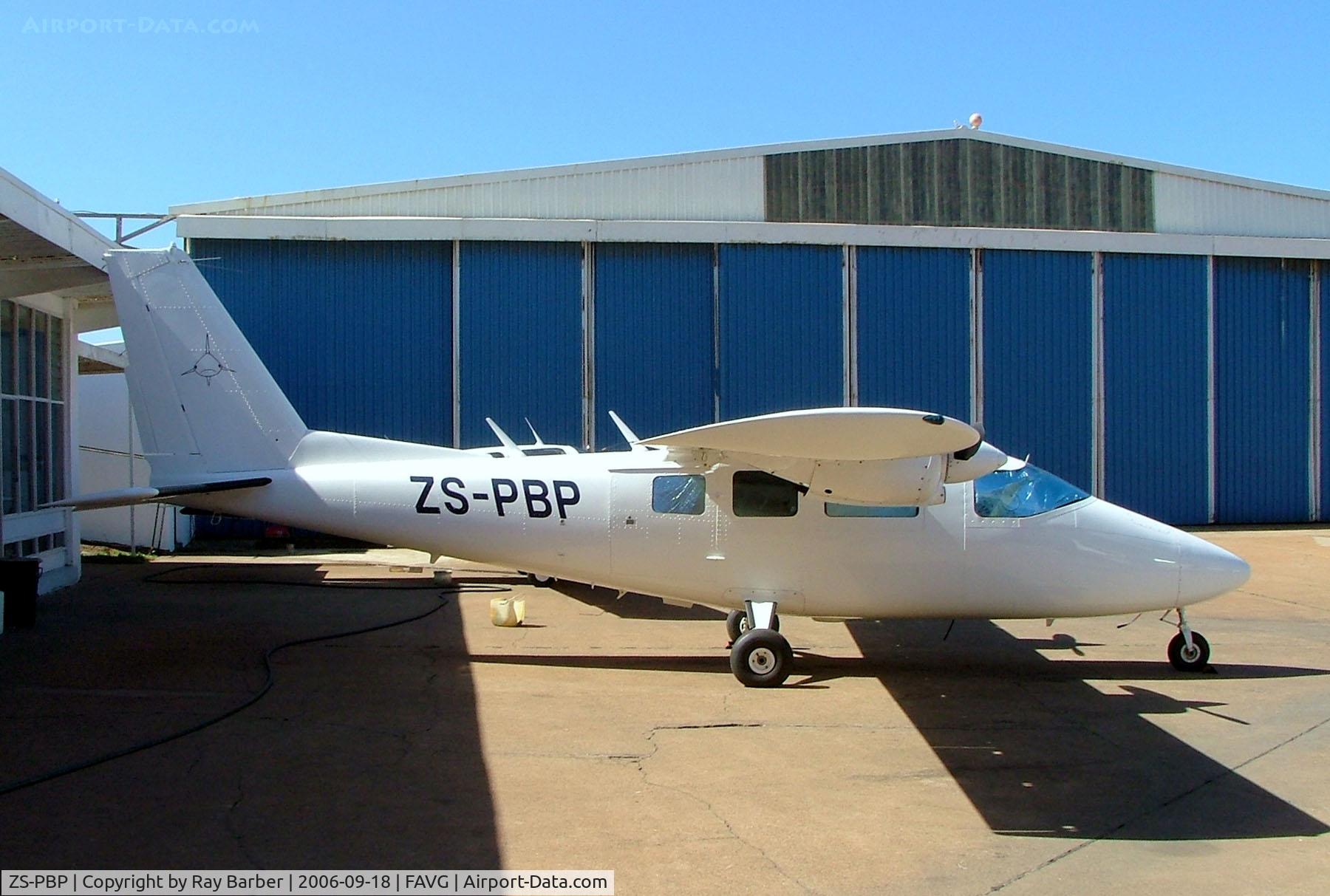 ZS-PBP, Partenavia P-68C C/N 307, ZS-PBP   Partenavia P.68C [307] Durban-Virginia~ZS 18/09/2006