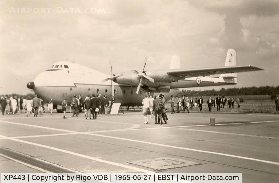 XP443, 1962 Armstrong Whitworth AW-660 Argosy C.1 C/N 6775, Static display at the Brustem airshow in 1965.