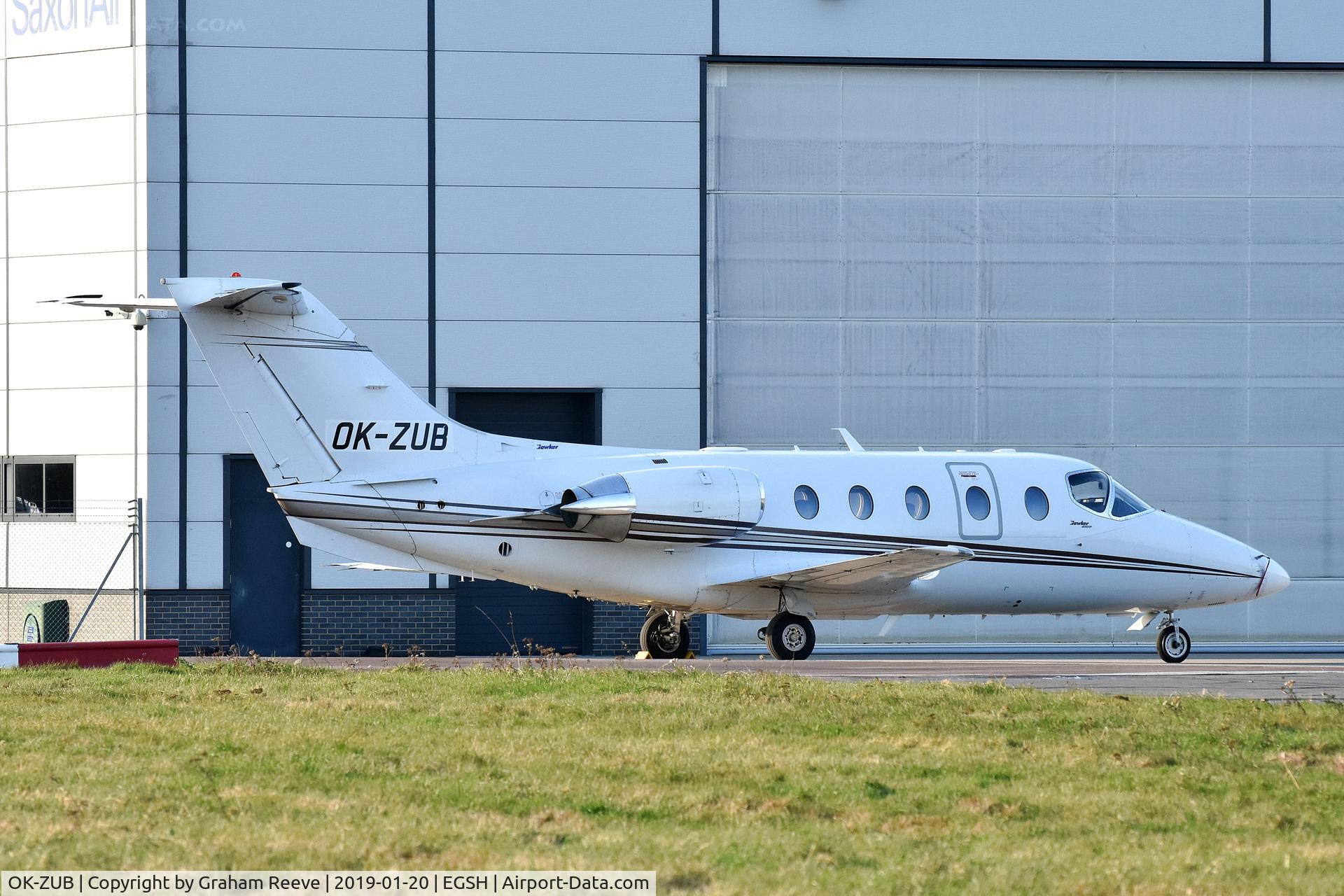 OK-ZUB, 2009 Raytheon Hawker 400XP C/N RK-552, Parked at Norwich.