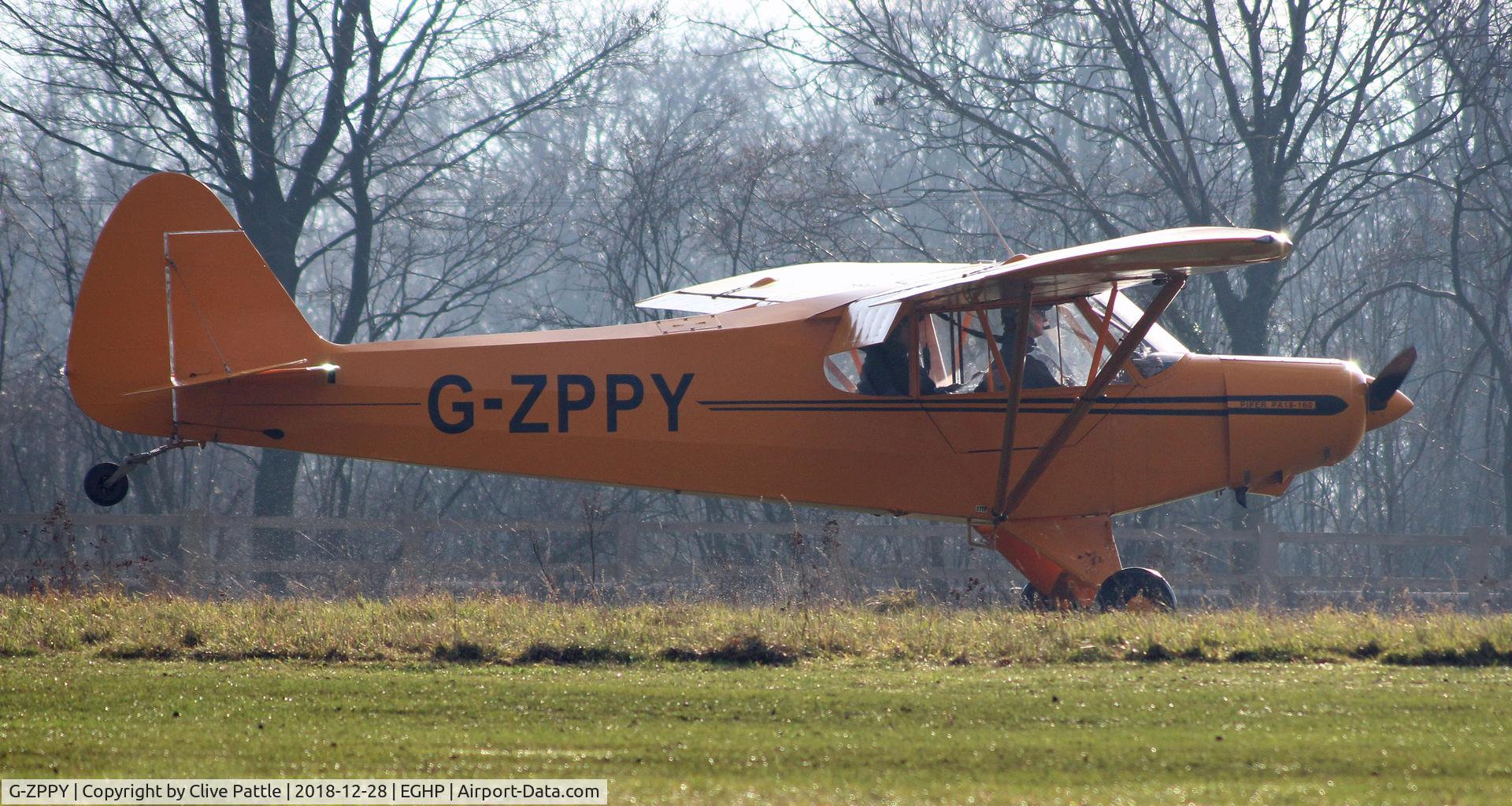 G-ZPPY, 1953 Piper L-18C Super Cub C/N 18-2065, Landing run at Popham
