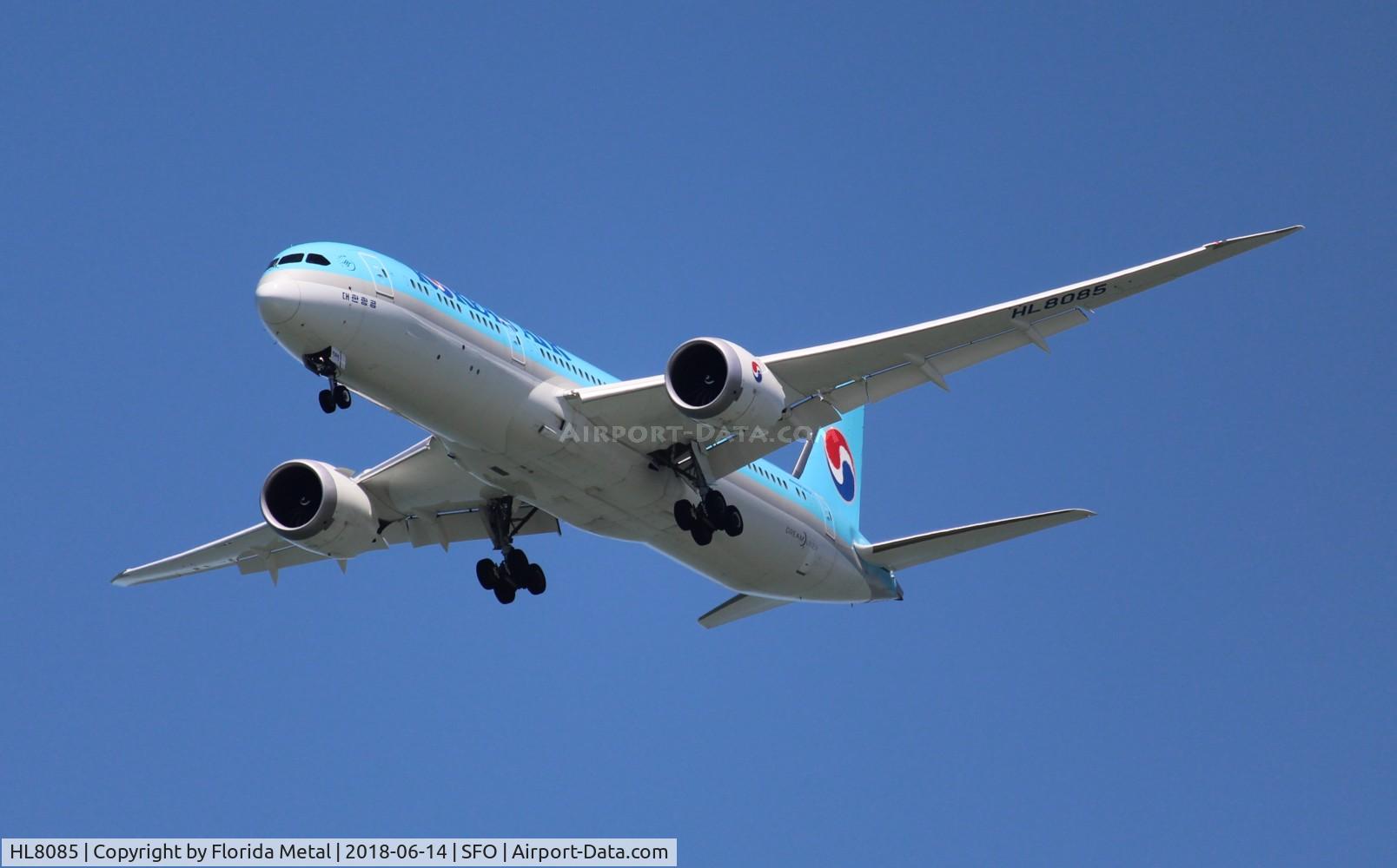 HL8085, 2017 Boeing 787-9 Dreamliner C/N 34814, Korean Air