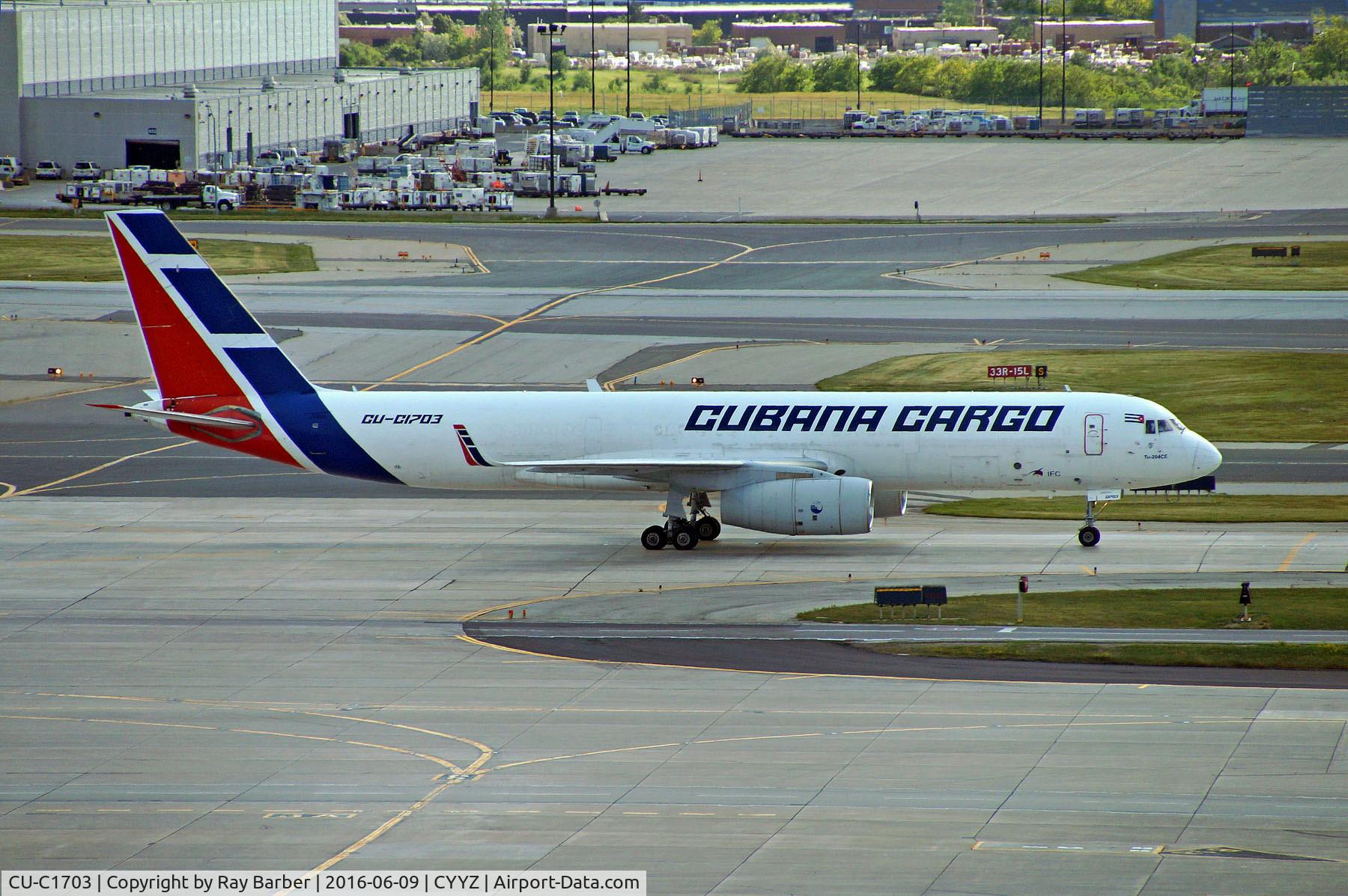 CU-C1703, 2008 Tupolev Tu-204CE C/N 145074-64037, CU-C1703   Tupolev Tu-204SE [1450744764037] (Cubana Cargo) Toronto-Pearson Int'l~C 09/06/2016