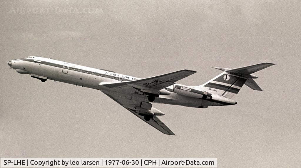 SP-LHE, 1976 Tupolev Tu-134A C/N 48405, Copenhagen 30.6.1977