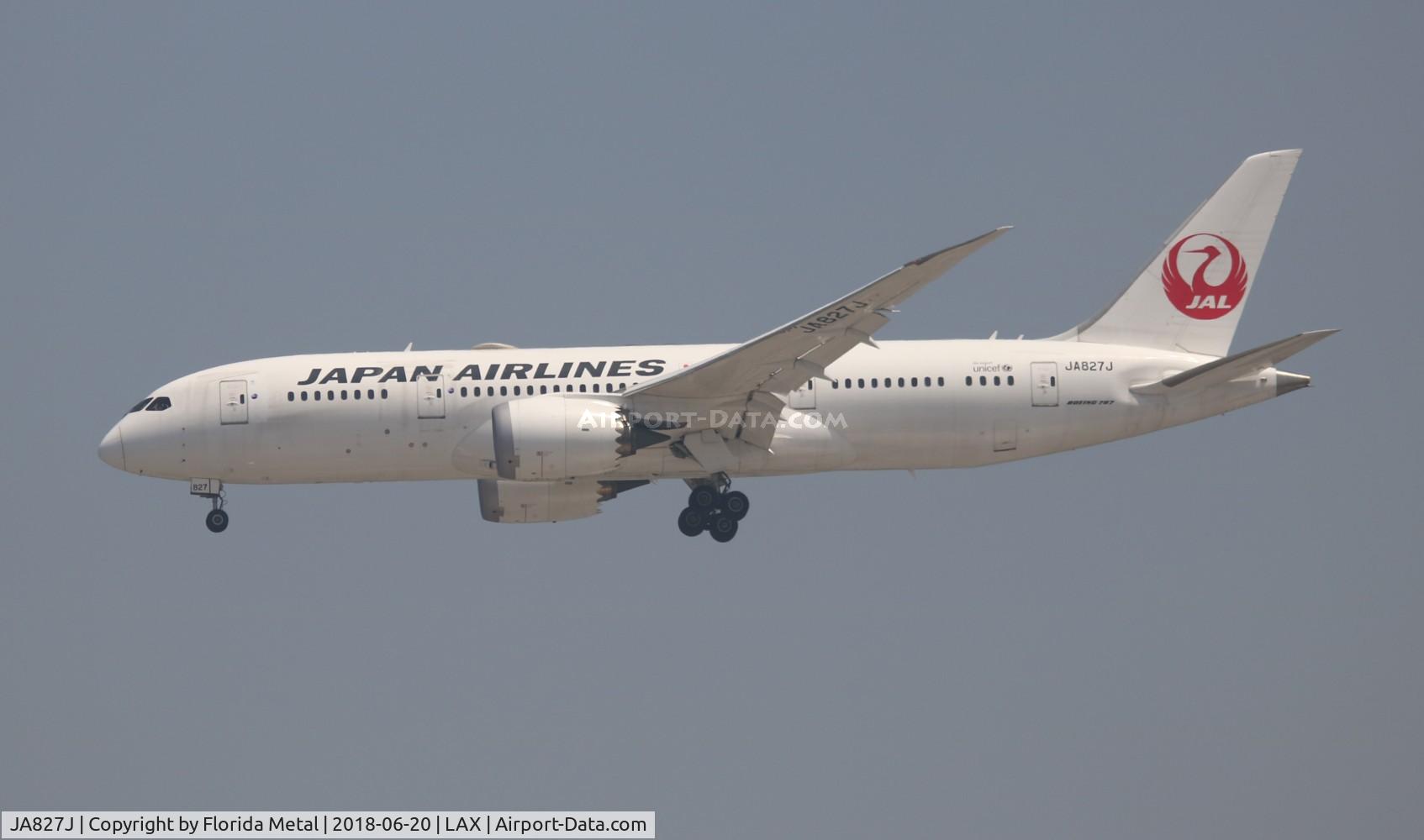 JA827J, 2011 Boeing 787-8 Dreamliner C/N 34837, Japan Airlines