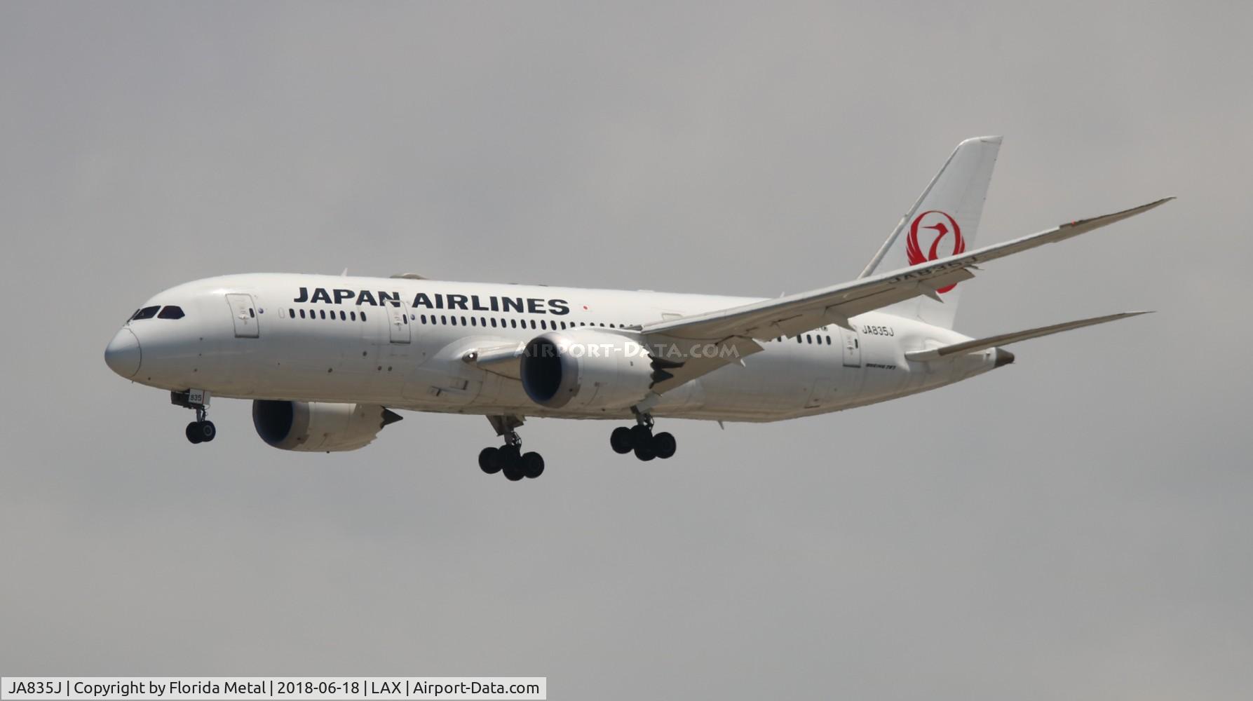 JA835J, 2016 Boeing 787-8 Dreamliner Dreamliner C/N 34510, Japan Airlines