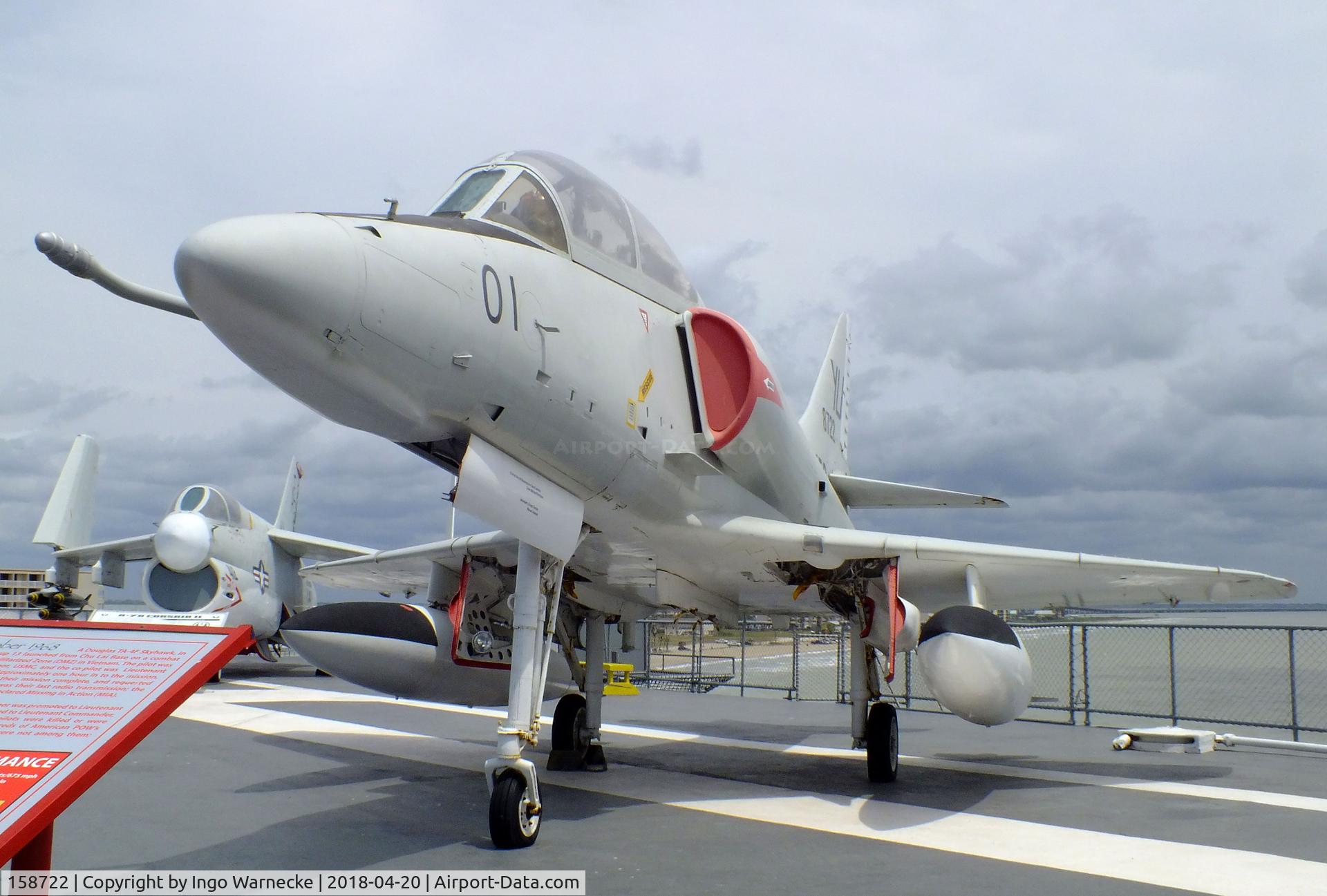 158722, Douglas TA-4J Skyhawk C/N 14343, Douglas TA-4J Skyhawk at the USS Lexington Museum, Corpus Christi TX