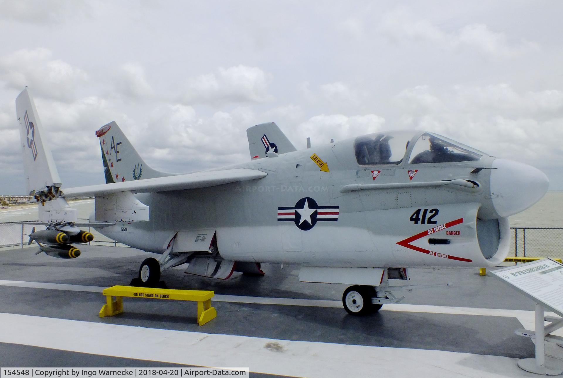 154548, LTV A-7B Corsair II C/N B-188, LTV A-7B Corsair II at the USS Lexington Museum, Corpus Christi TX