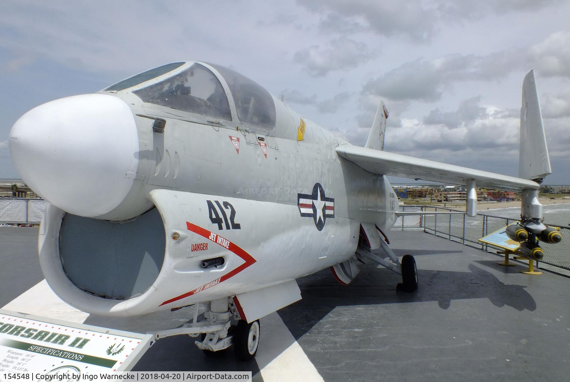 154548, LTV A-7B Corsair II C/N B-188, LTV A-7B Corsair II at the USS Lexington Museum, Corpus Christi TX