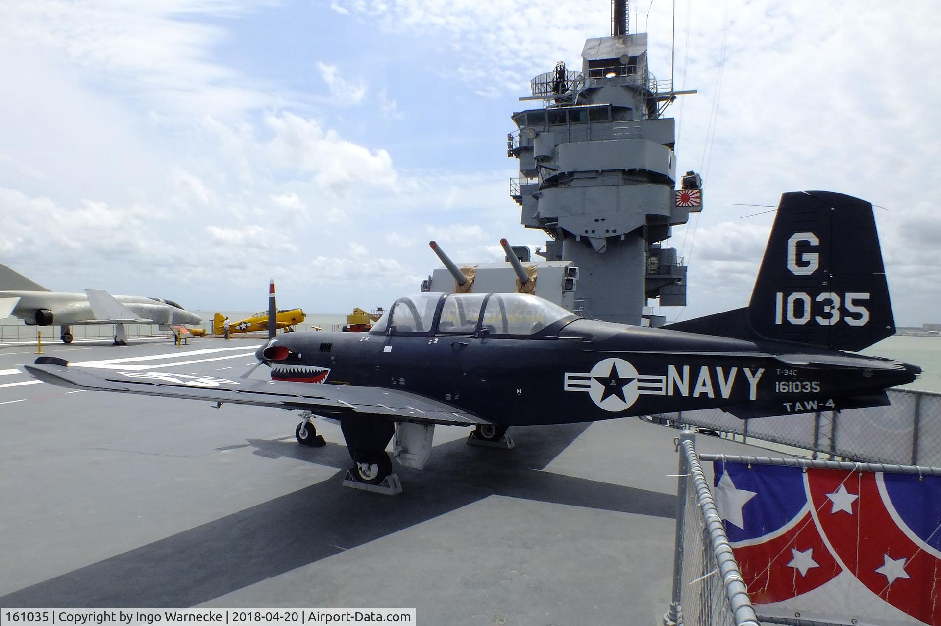 161035, Beech T-34C Turbo  Mentor C/N GL-163, Beechcraft T-34C Turbo Mentor at the USS Lexington Museum, Corpus Christi TX