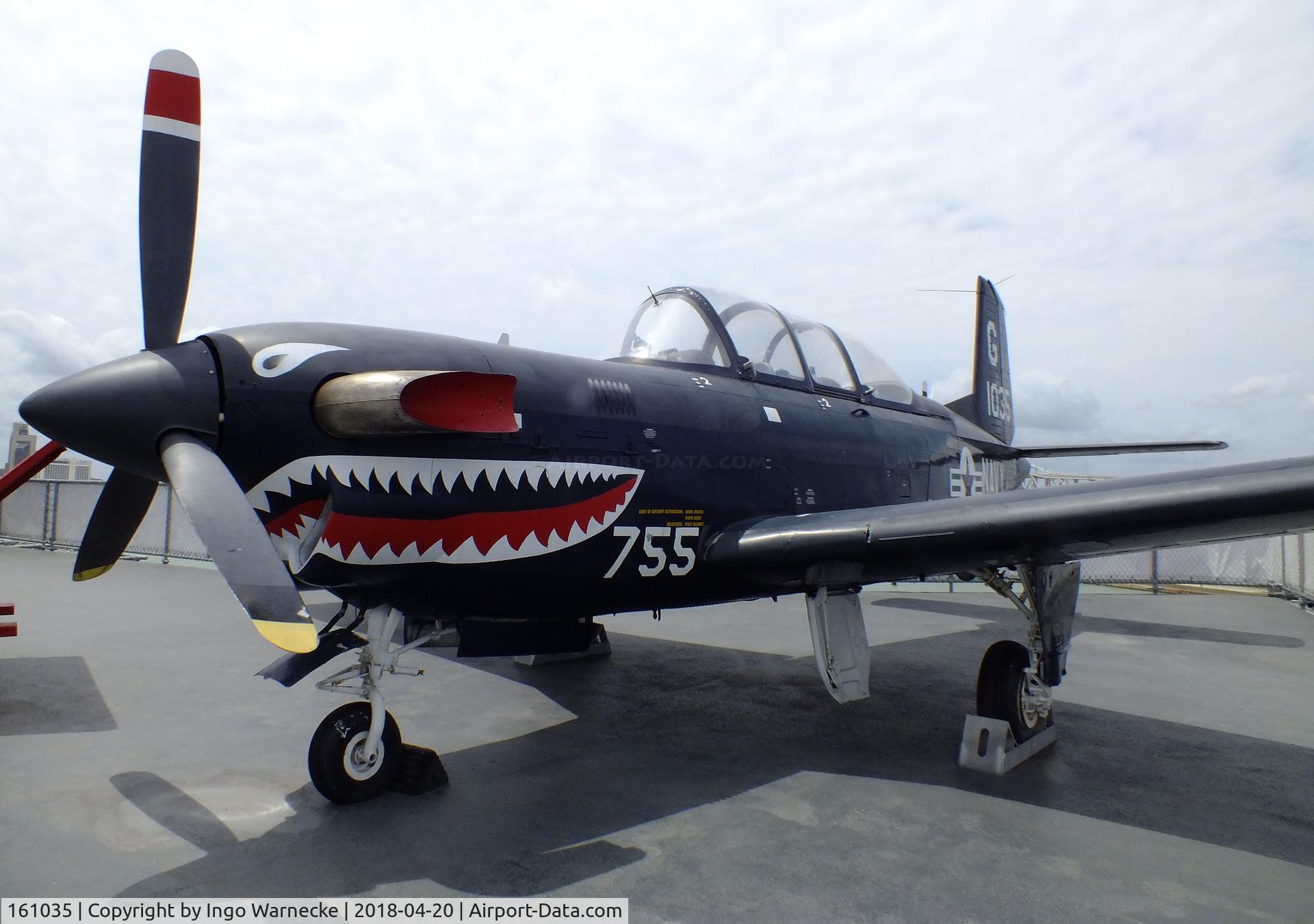 161035, Beech T-34C Turbo  Mentor C/N GL-163, Beechcraft T-34C Turbo Mentor at the USS Lexington Museum, Corpus Christi TX