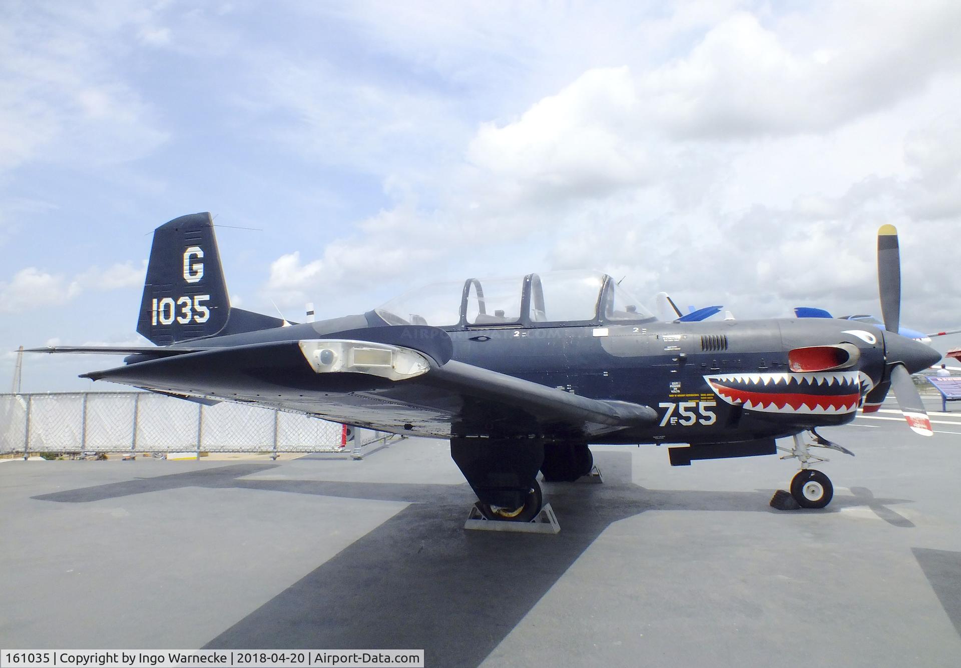 161035, Beech T-34C Turbo  Mentor C/N GL-163, Beechcraft T-34C Turbo Mentor at the USS Lexington Museum, Corpus Christi TX